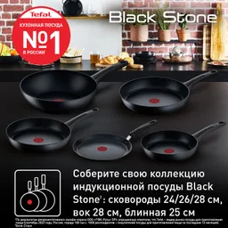 Сковорода для блинов Tefal Black Stone 25 cм G2813872