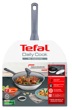 Сковорода-вок с крышкой 28 см. Tefal Daily Cook 28 см G7309955