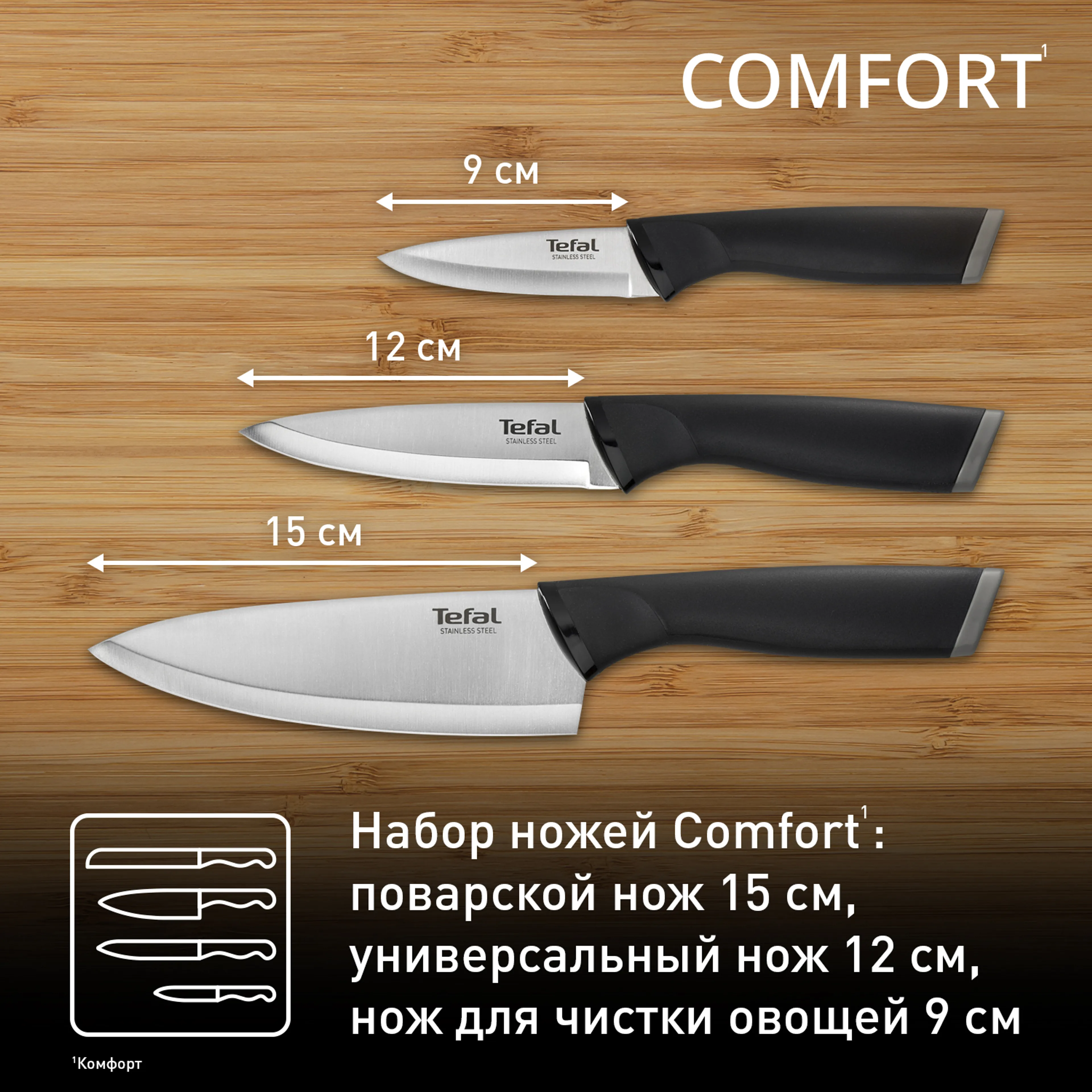 Набор ножей Tefal Comfort K221S375