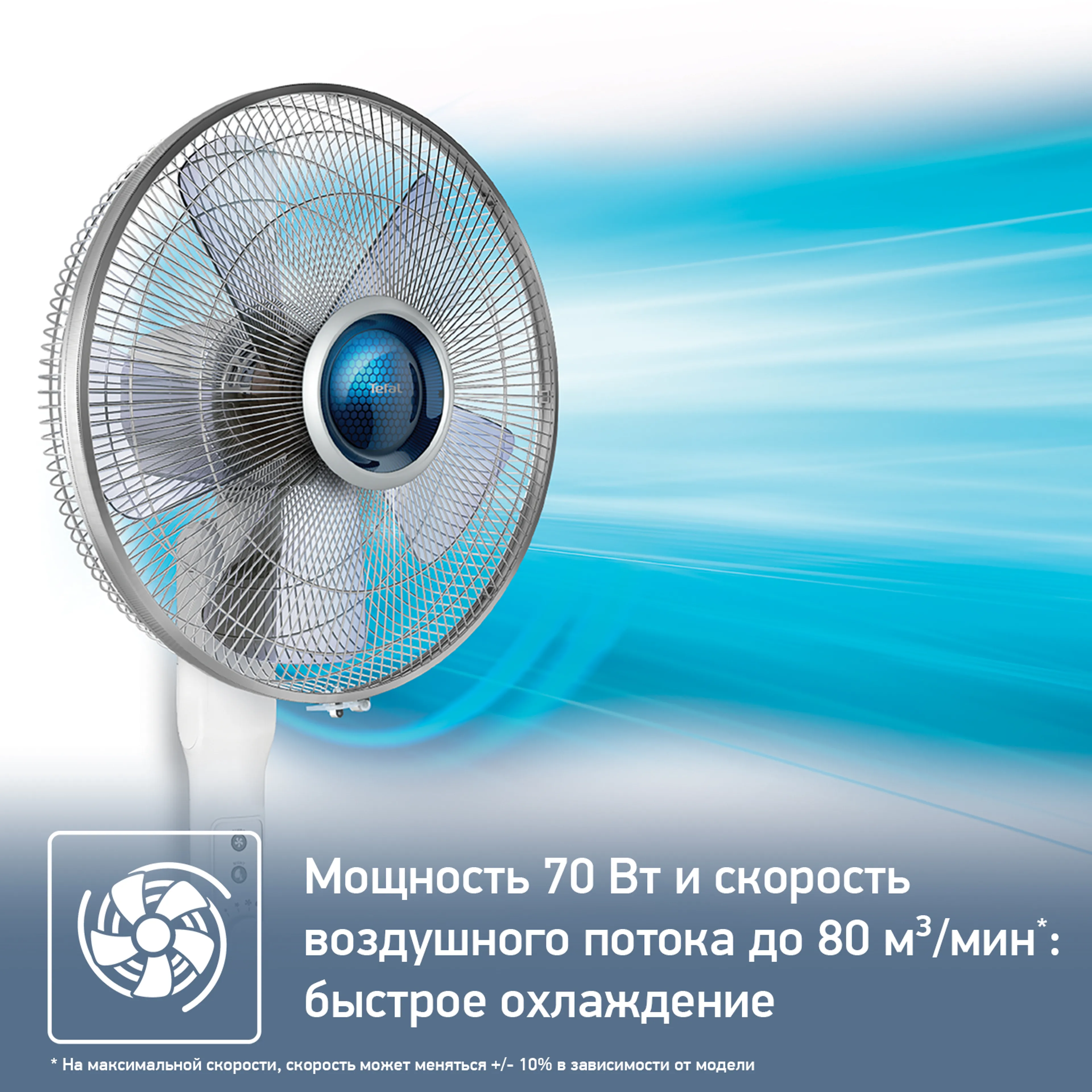 Напольный вентилятор Tefal Turbo Silence Extreme VF5840F0 купить в официальном магазине