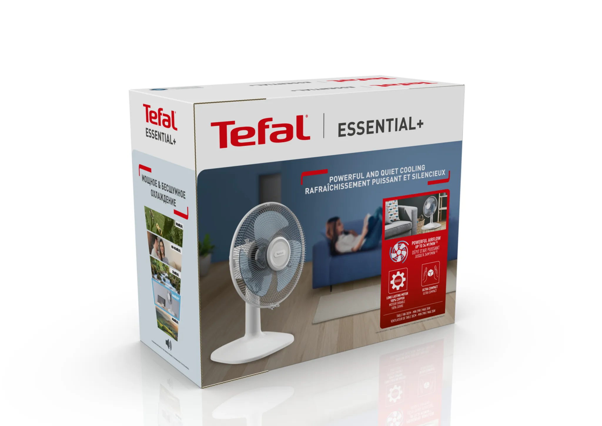 Настольный вентилятор Essential+ Tefal VF2330F2