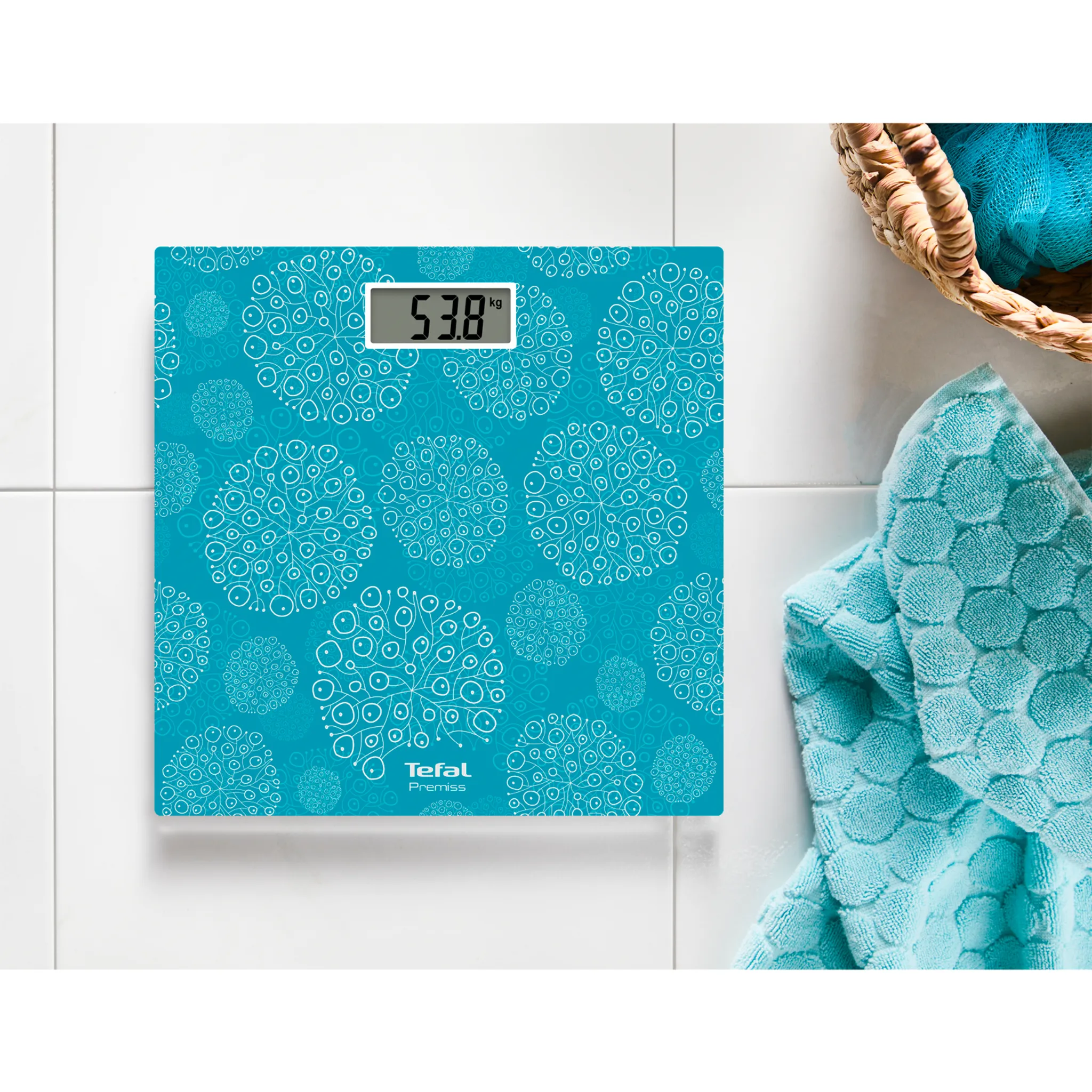 Напольные весы Tefal Premiss Peacock Blue PP1436V0