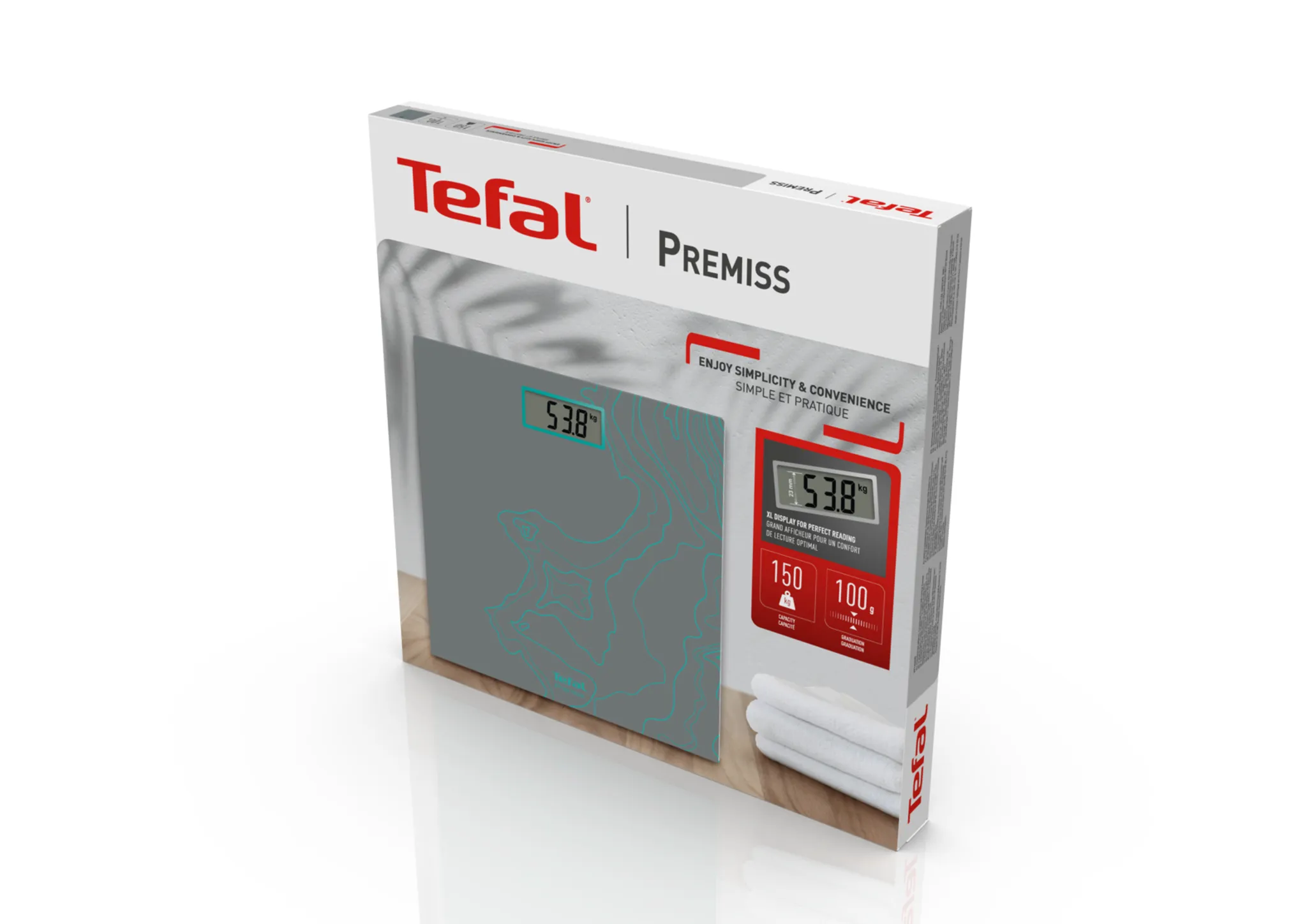 Напольные весы Tefal Premiss Maps Silver PP1435V0