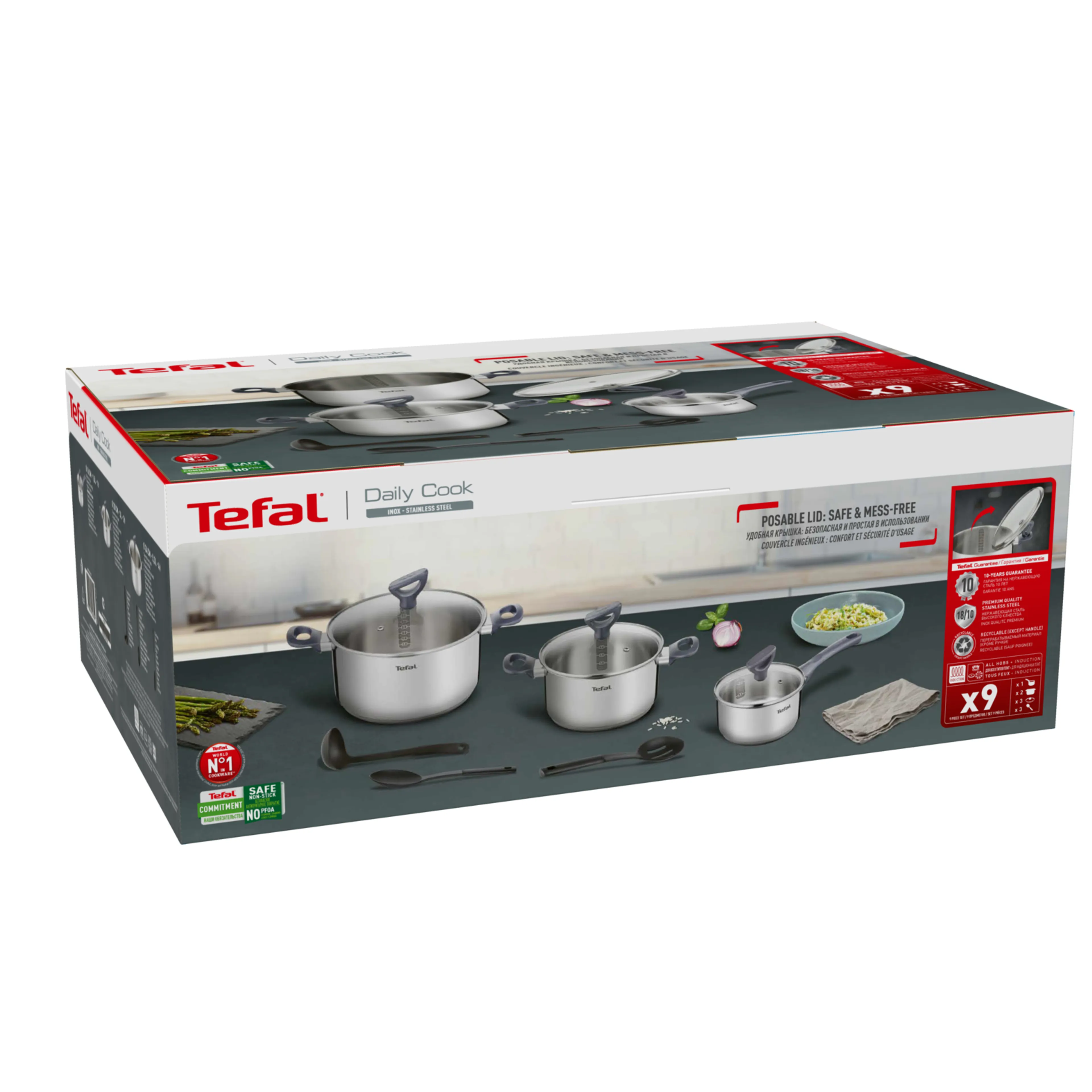 Набор посуды Tefal Daily Cook 9 предметов G712S974