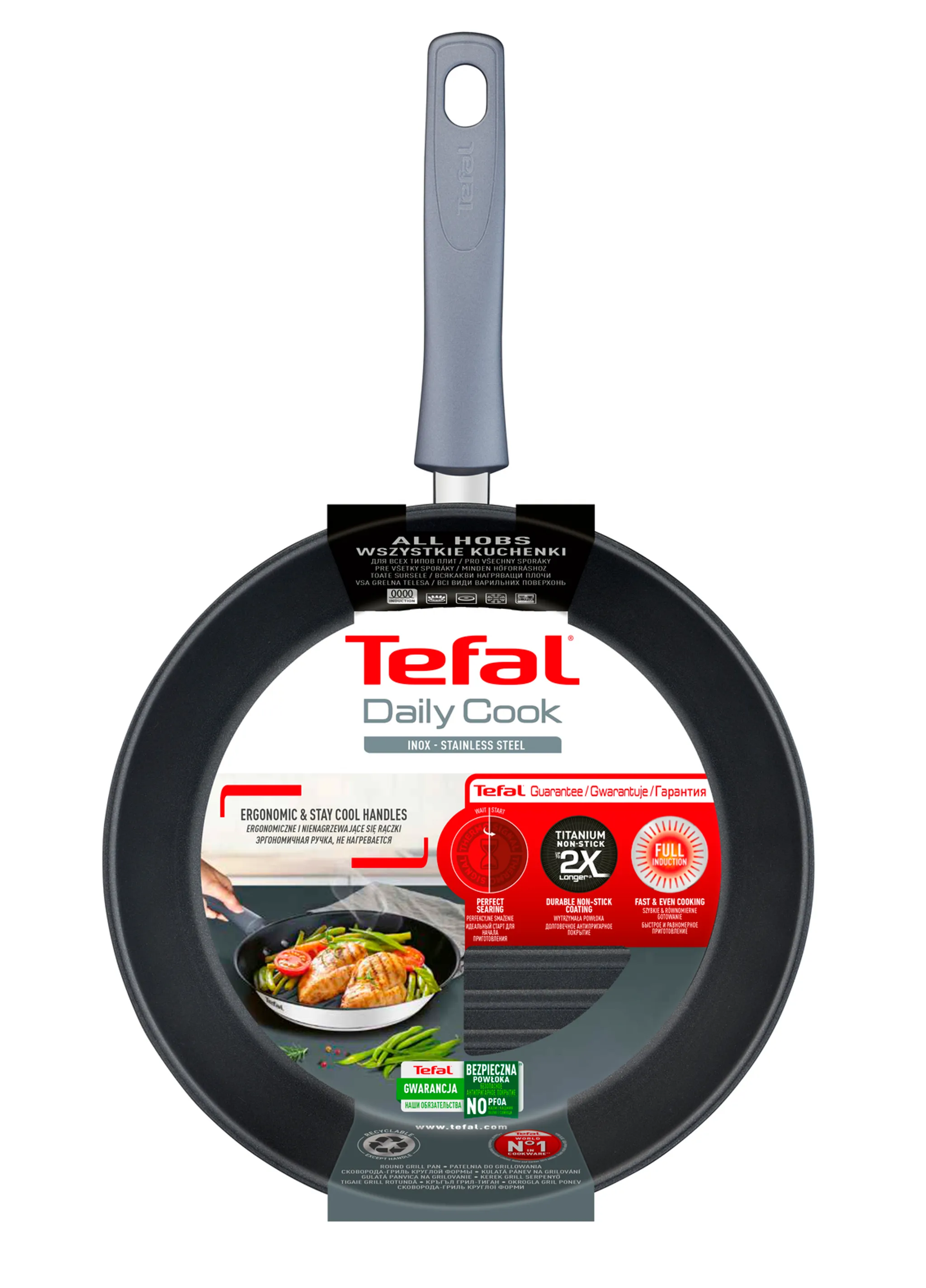 Индукционная сковорода-гриль круглая Tefal Daily Cook 26 см G7314055