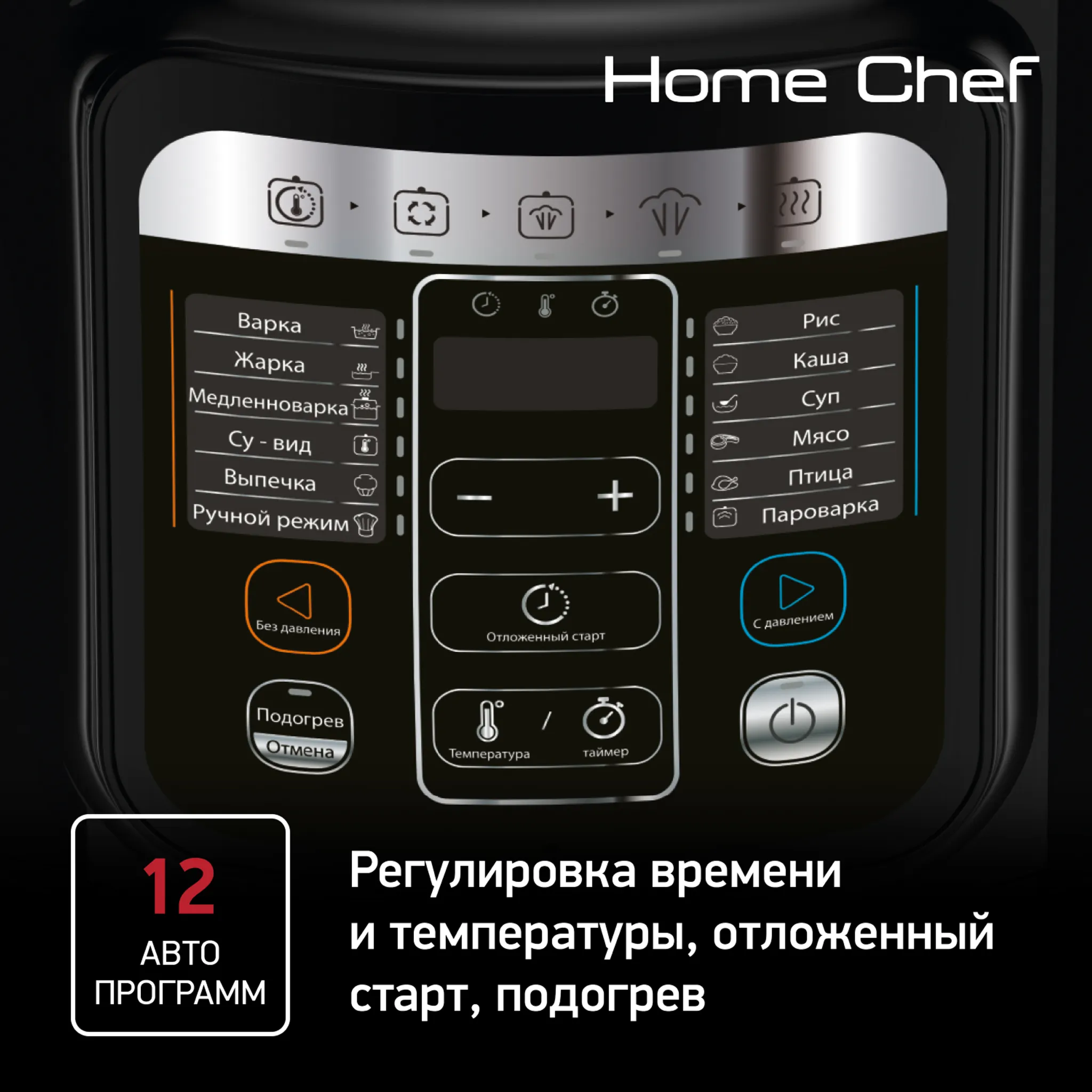 Мультиварка-скороварка Tefal Home Chef Smart Multicooker CY601832