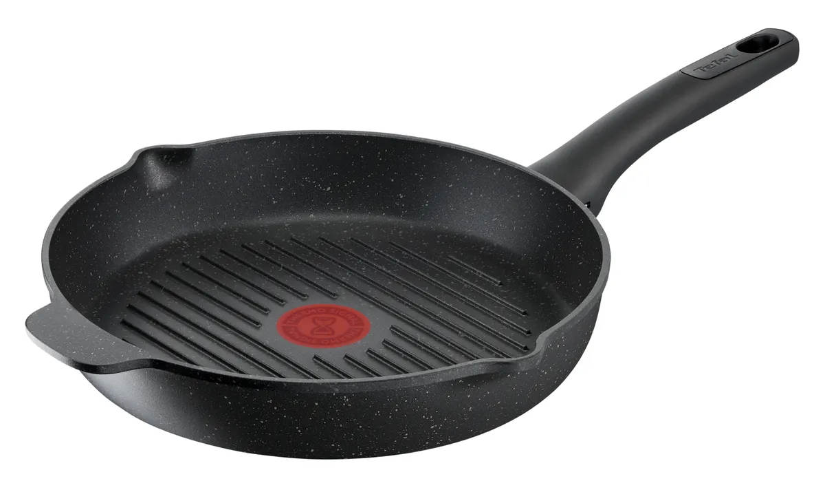 Сковорода-гриль круглая Tefal Black Stone 26 см E2434055 фото