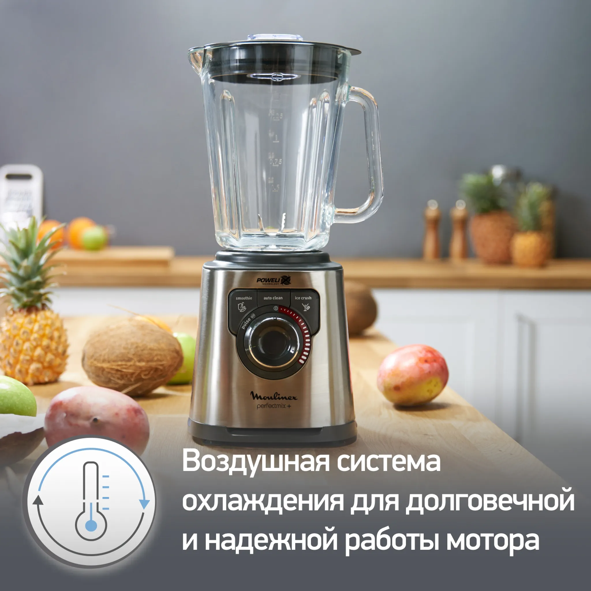 Высокоскоростной блендер Moulinex Perfectmix+