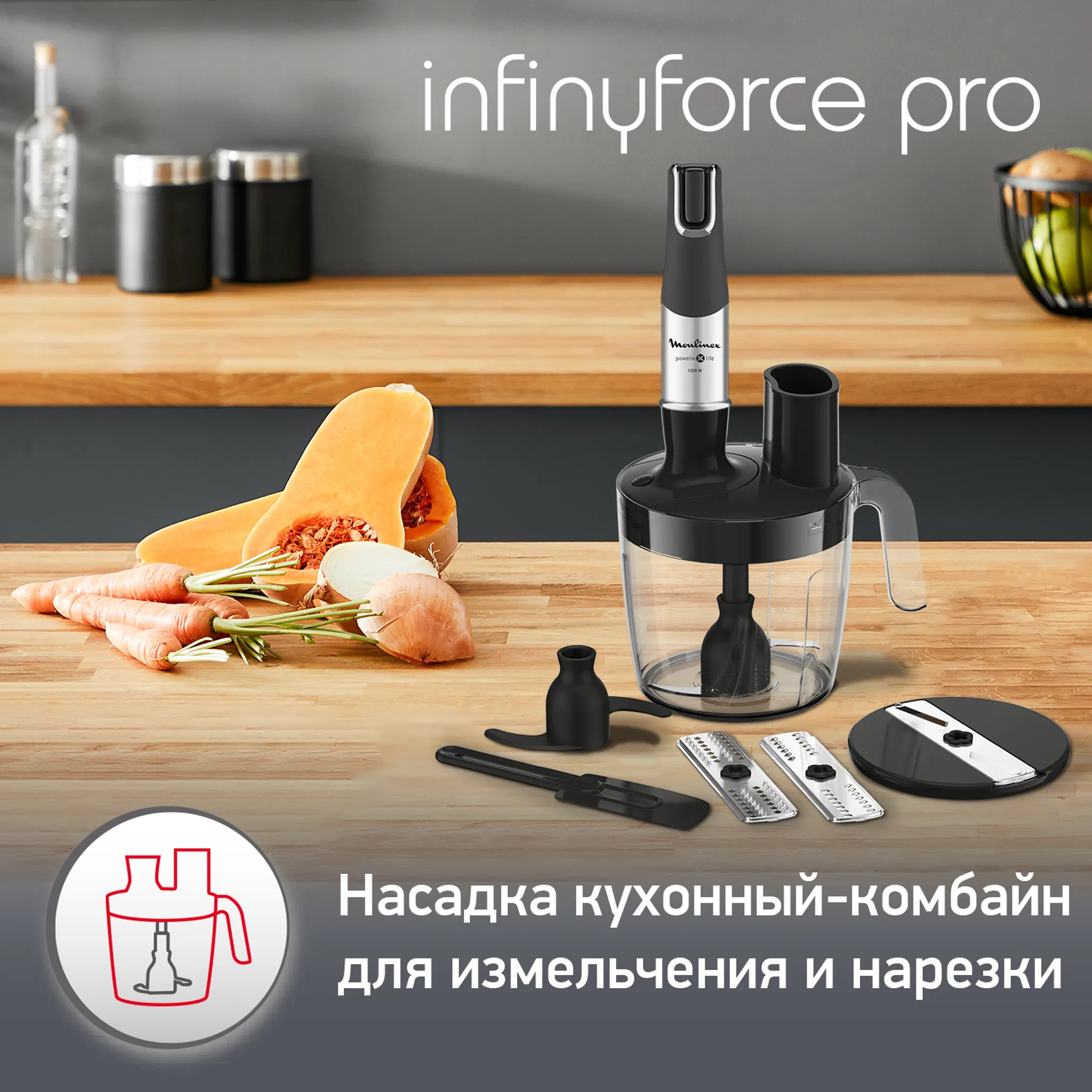 Погружной блендер Moulinex InfinyForce Pro