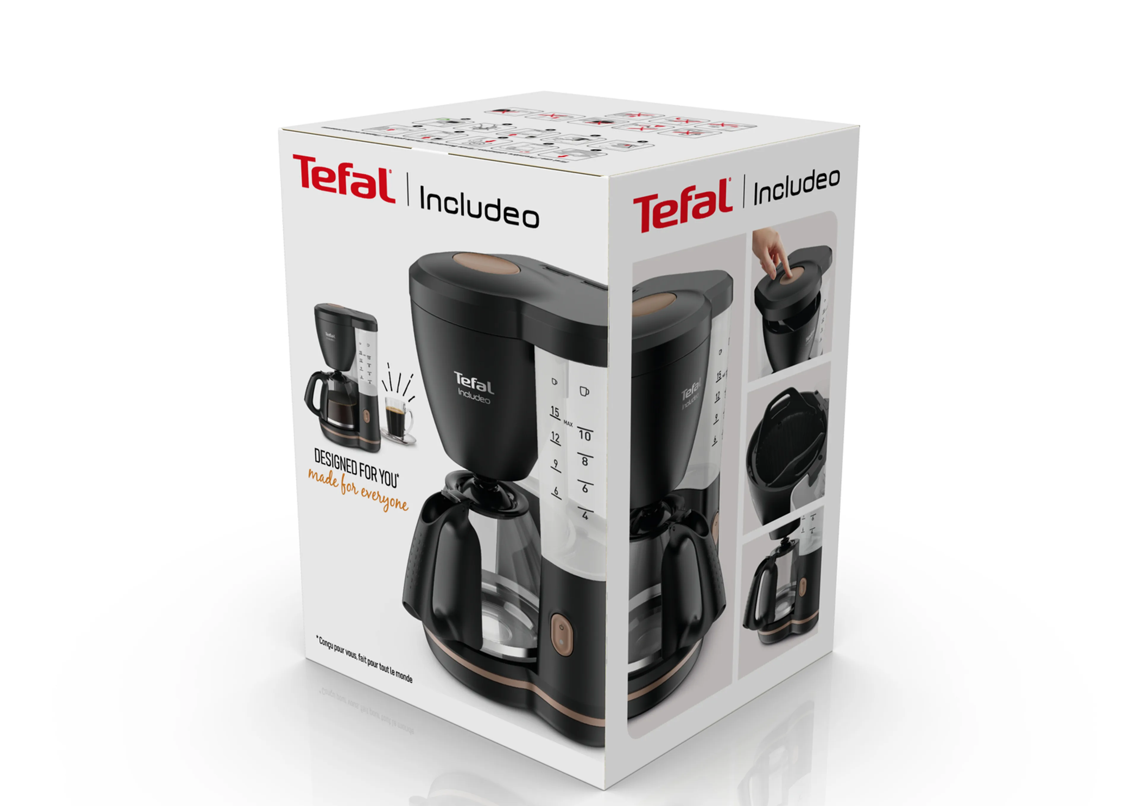 Капельная кофеварка Tefal Includeo CM533811