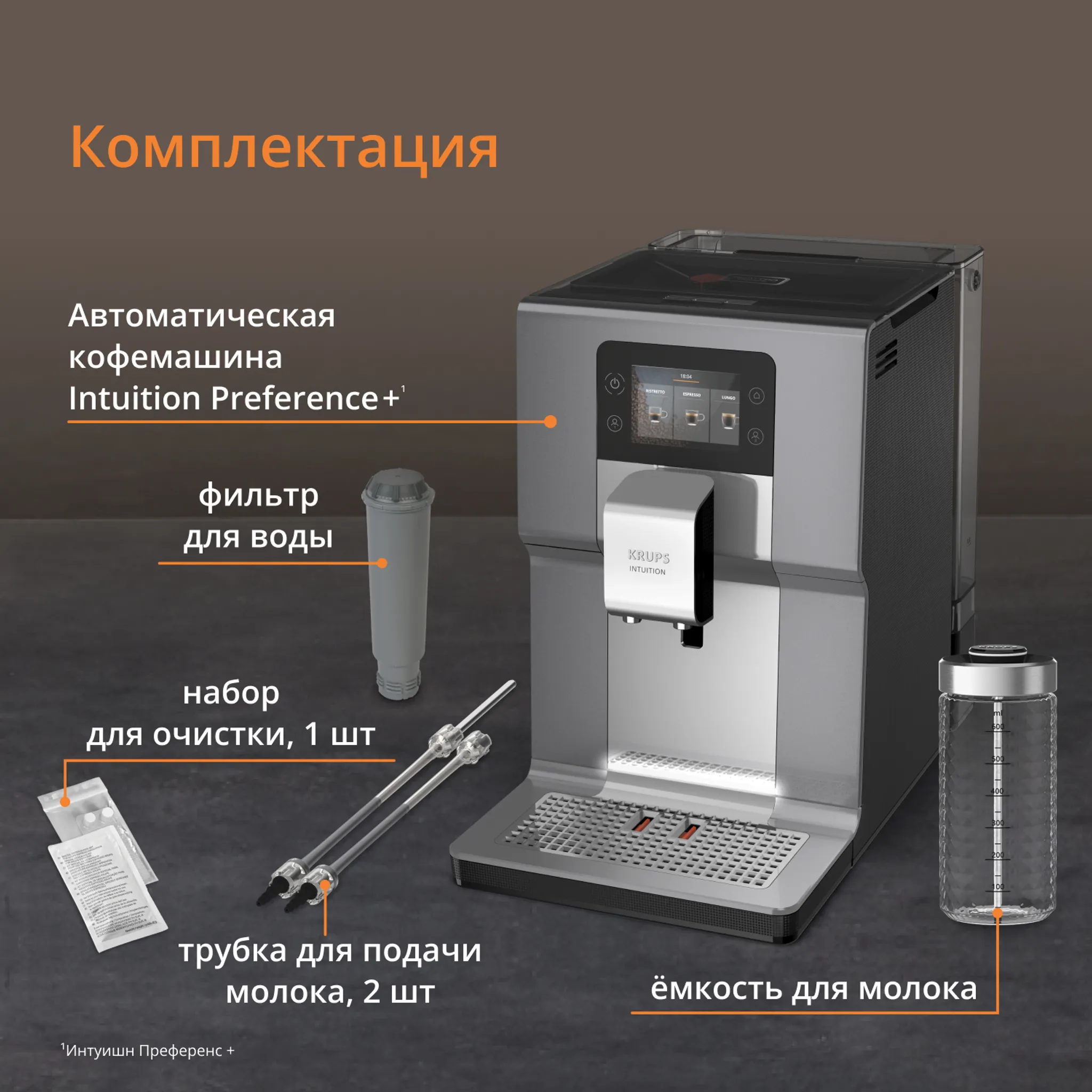 Автоматическая кофемашина KRUPS Intuition Preference+