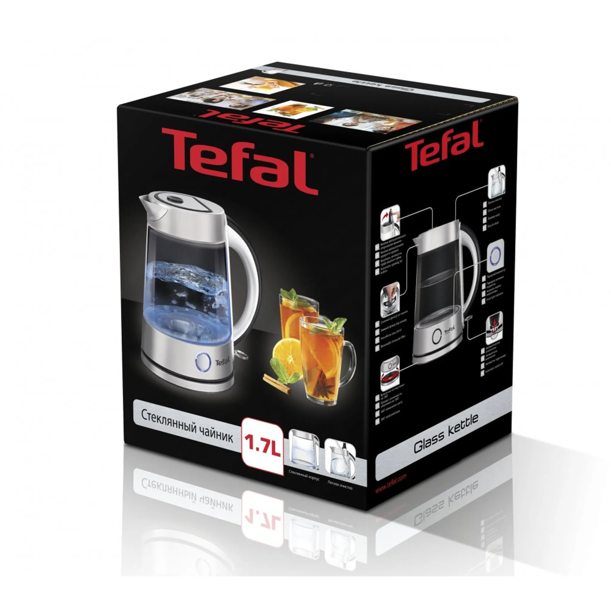 Электрический чайник Tefal Glass Kettle KI760D30