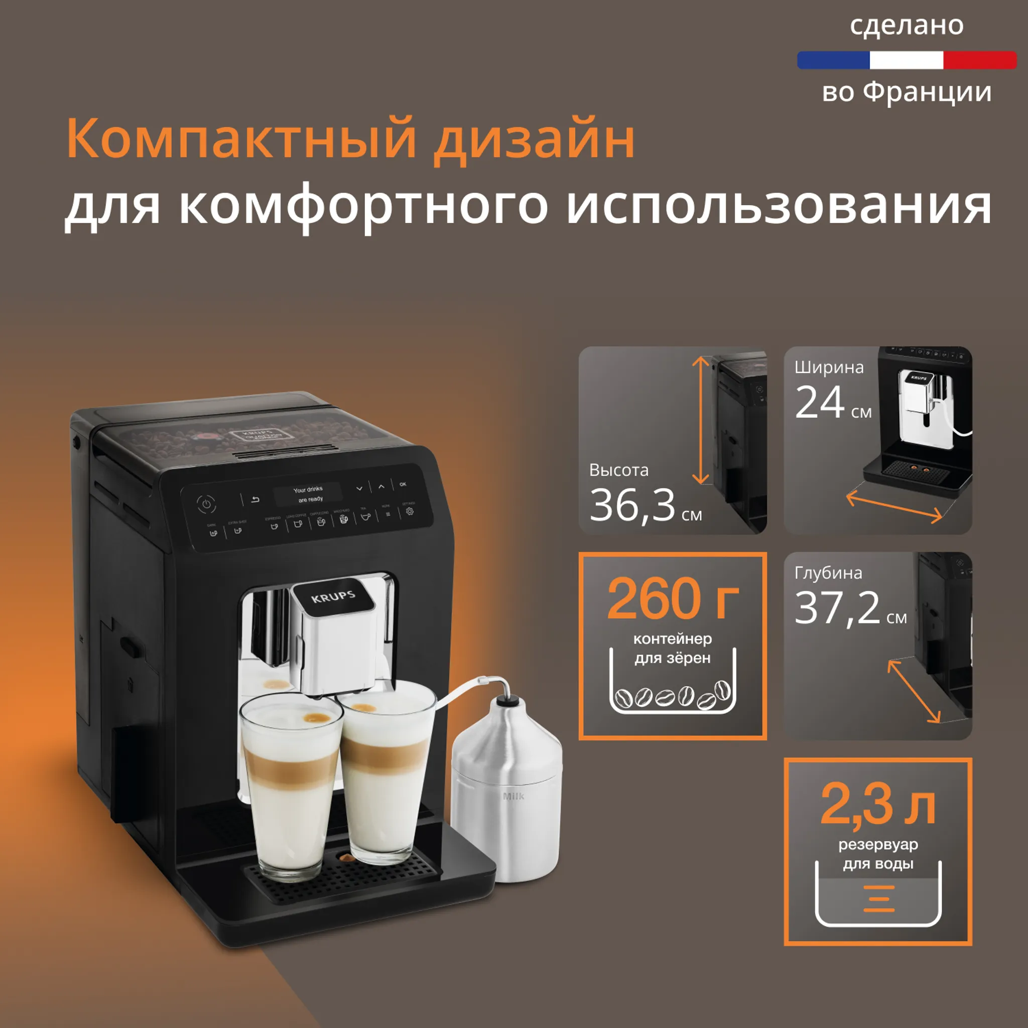 Автоматическая кофемашина KRUPS EVIDENCE