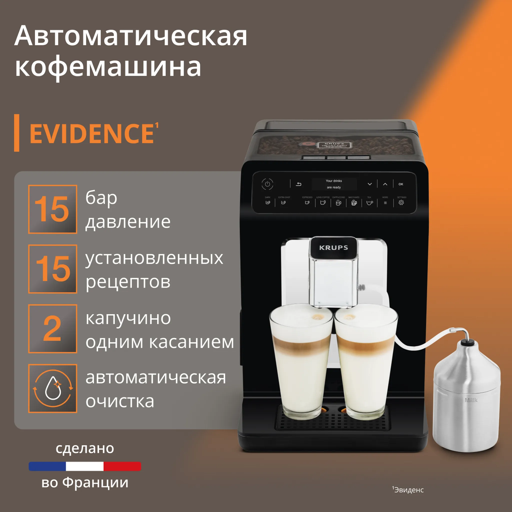 Автоматическая кофемашина KRUPS EVIDENCE