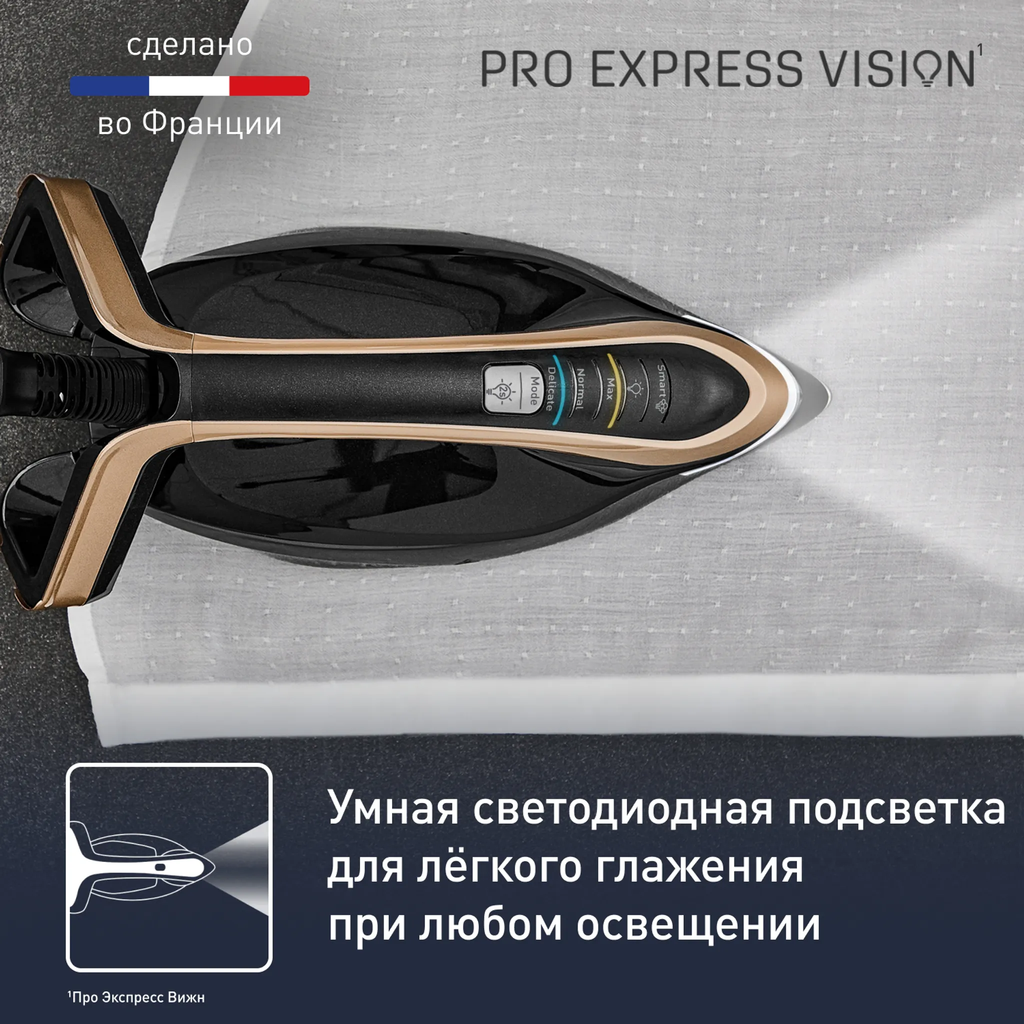 Парогенератор с умной подсветкой Tefal Pro Express Vision GV9820E0