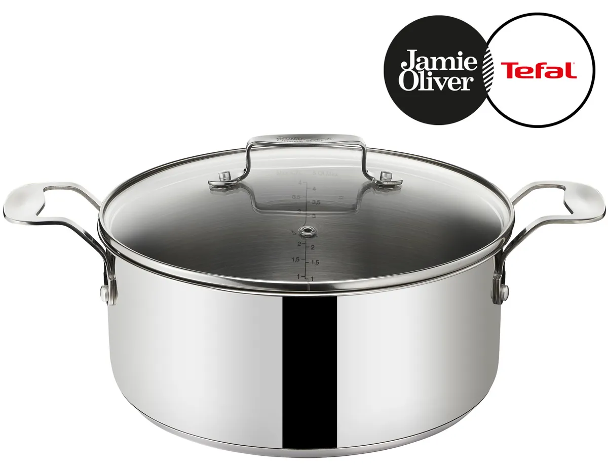 Кастрюля с крышкой Tefal Jamie Oliver Cook' Smart 20 см E3114474 фото