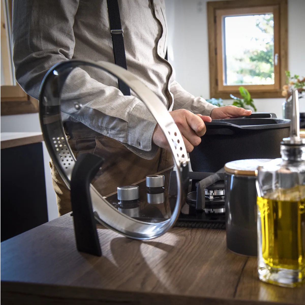 Кастрюля с крышкой низкая Tefal Delicio 28 см E2327274