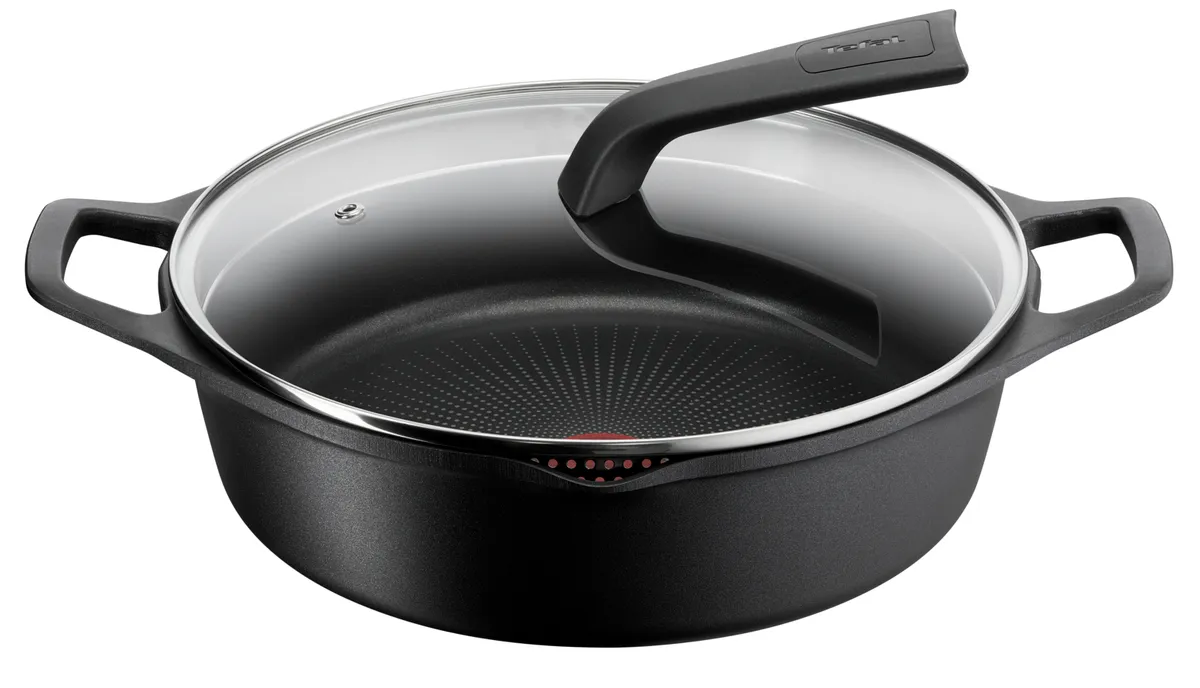 Кастрюля с крышкой низкая Tefal Delicio 28 см E2327274 фото