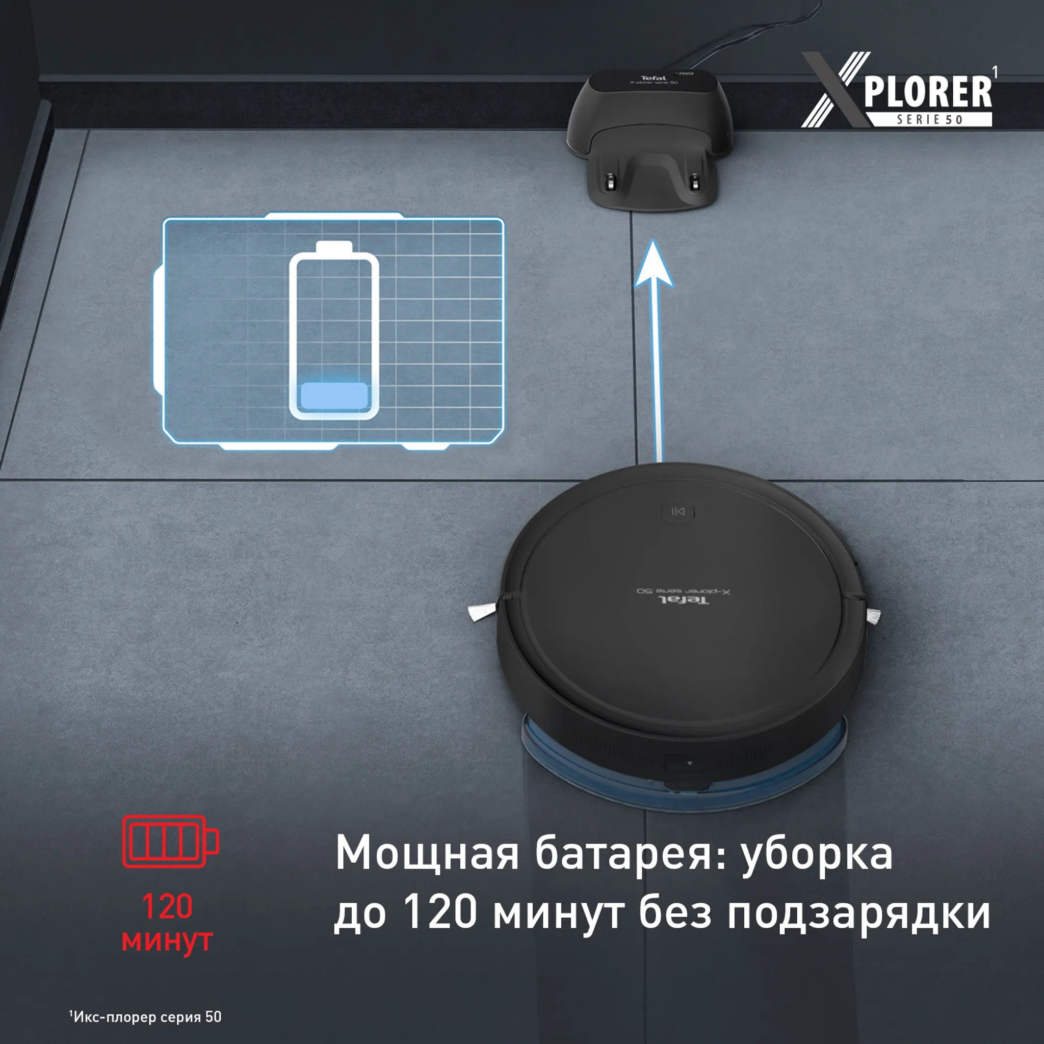Робот-пылесос Tefal X-plorer Serie 50 RG7365WH