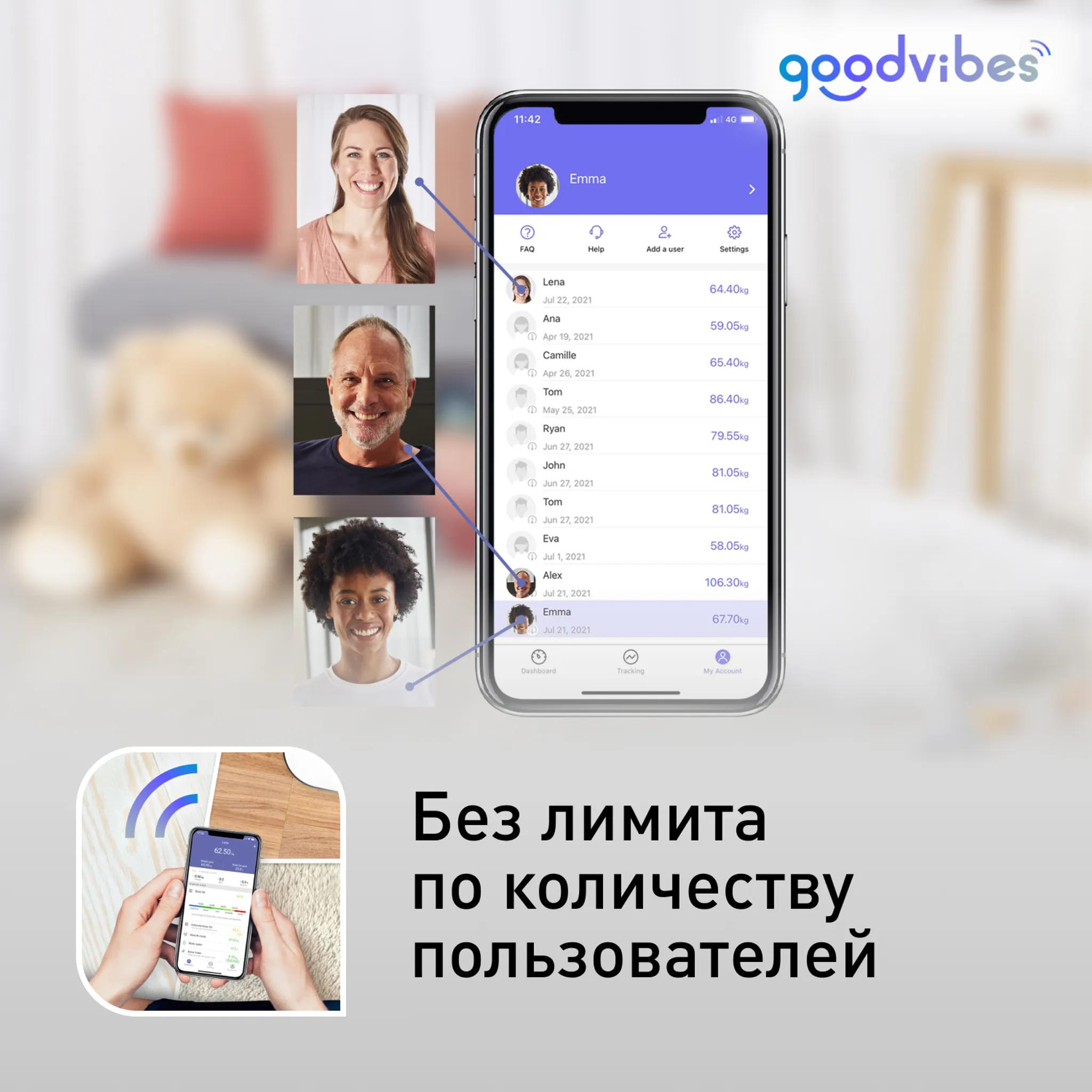 Умные весы Tefal Goodvibes Life BM9620S1