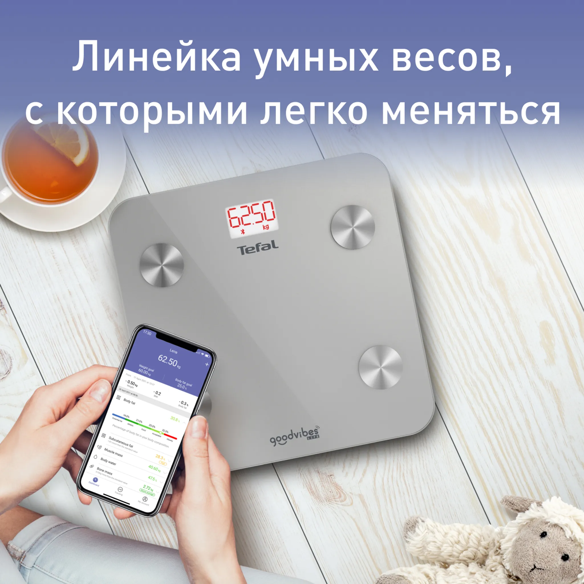 цена на Умные весы Tefal Goodvibes Life BM9600S1