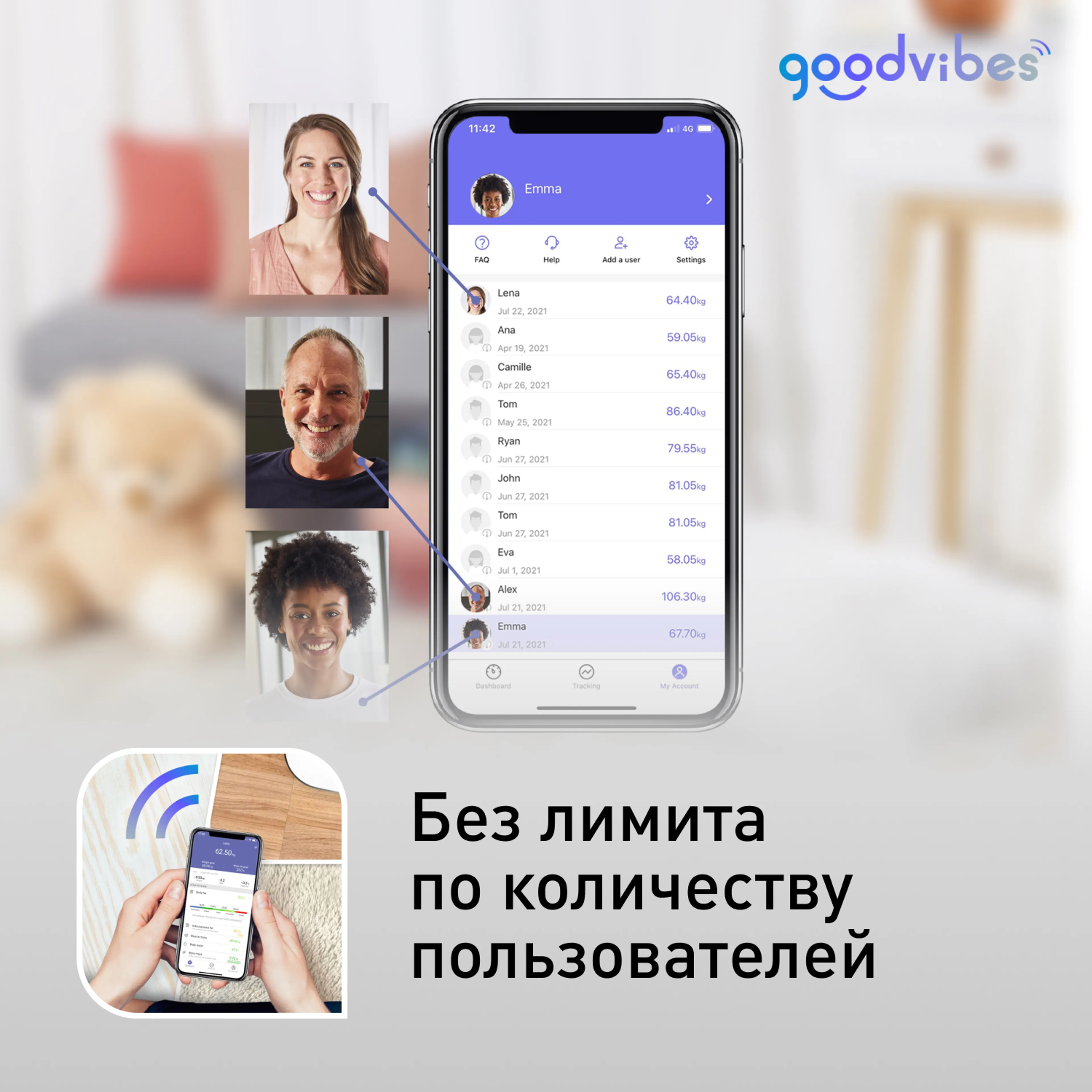 Умные весы Tefal Goodvibes Life BM9600S1