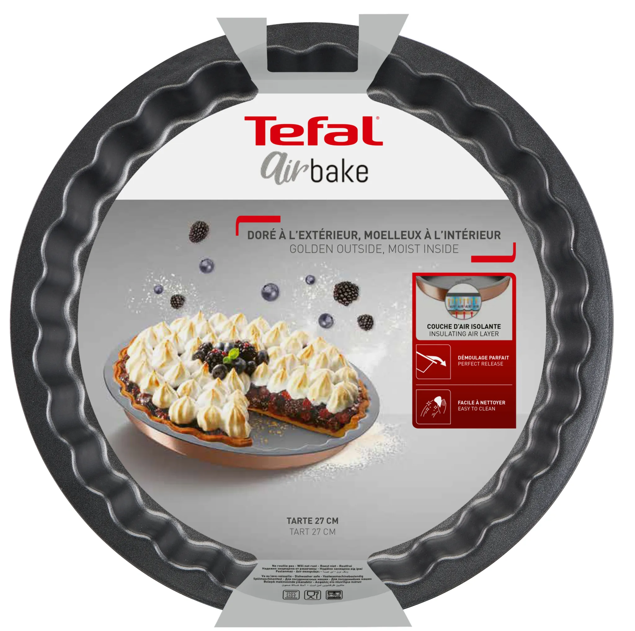 Круглая форма для тарта  27 см Tefal Air Bake J2558314