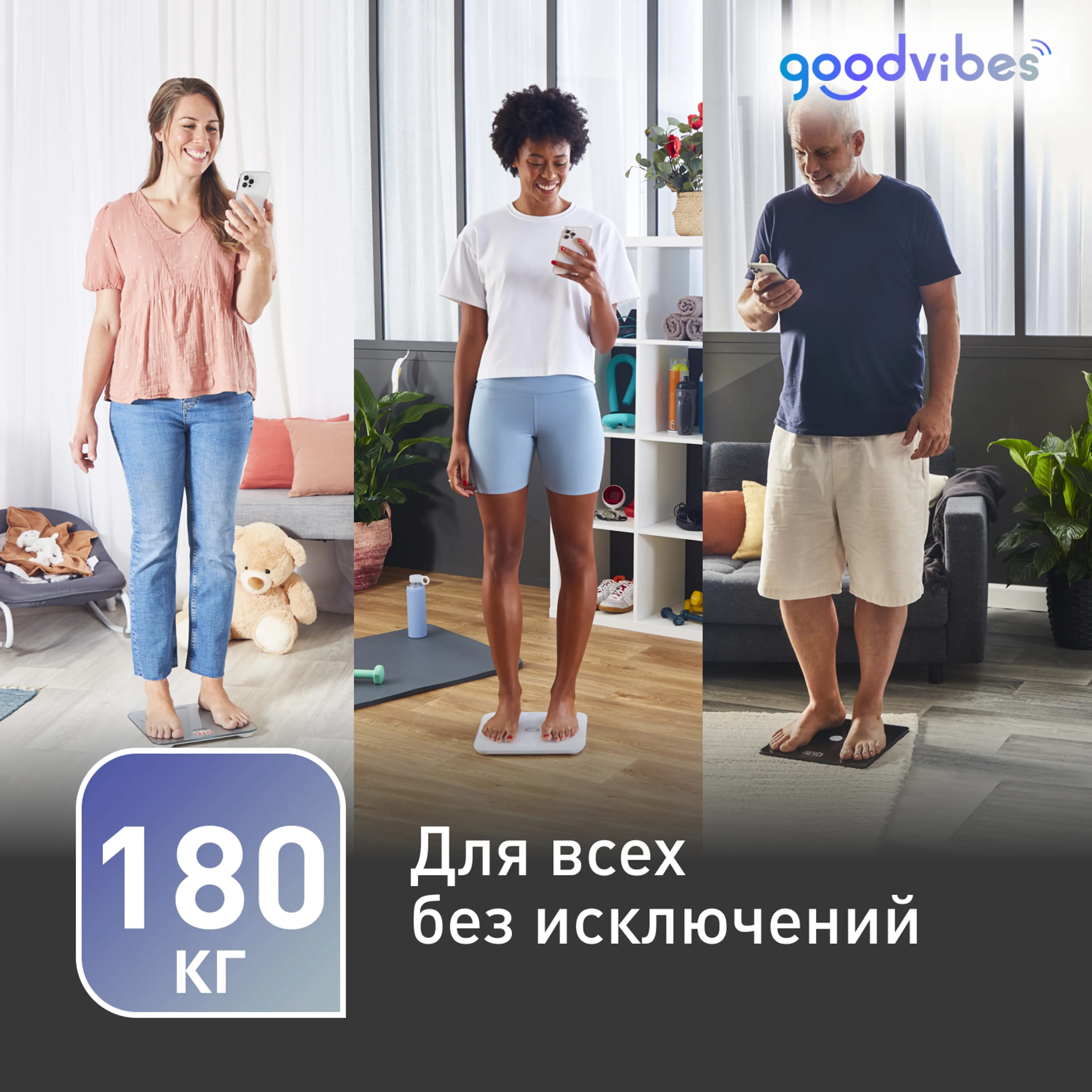 Умные весы Tefal Goodvibes Smart BM9660S1