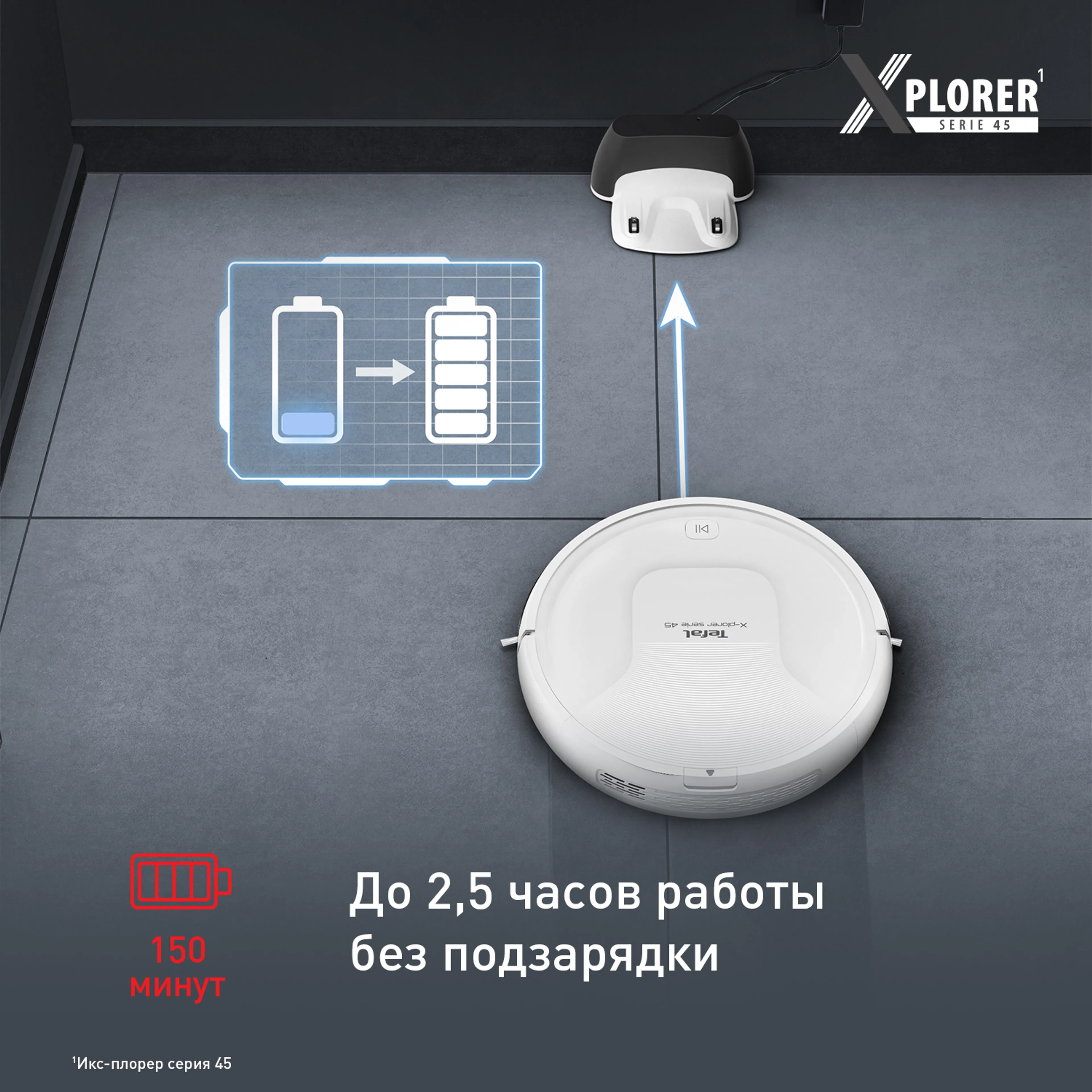 Робот-пылесос Tefal X-plorer Serie 45 RG8227WH