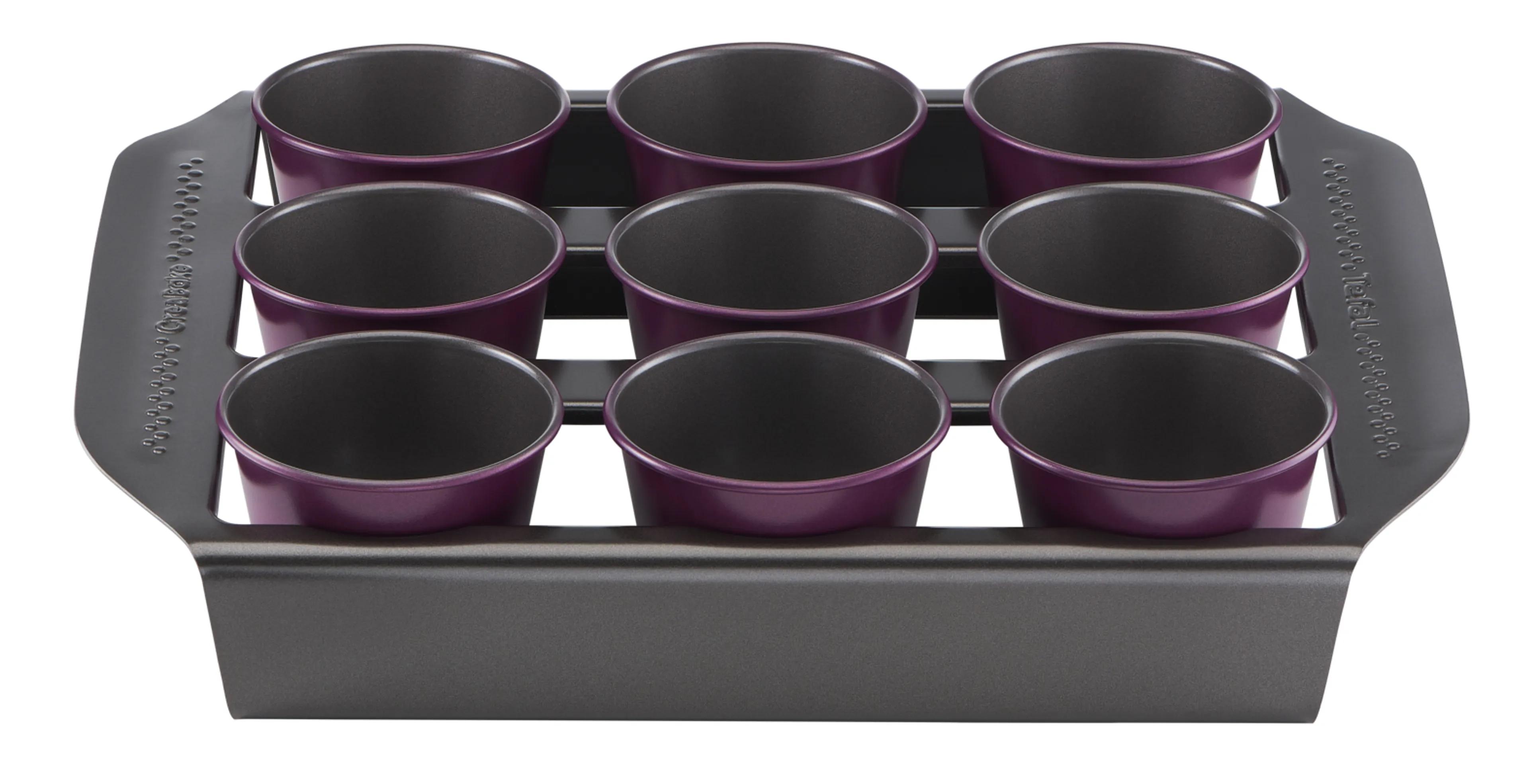 Стартовый набор Tefal Creabake J304SS04 поднос-держатель + 9 форм Muffin +  3 формы фото