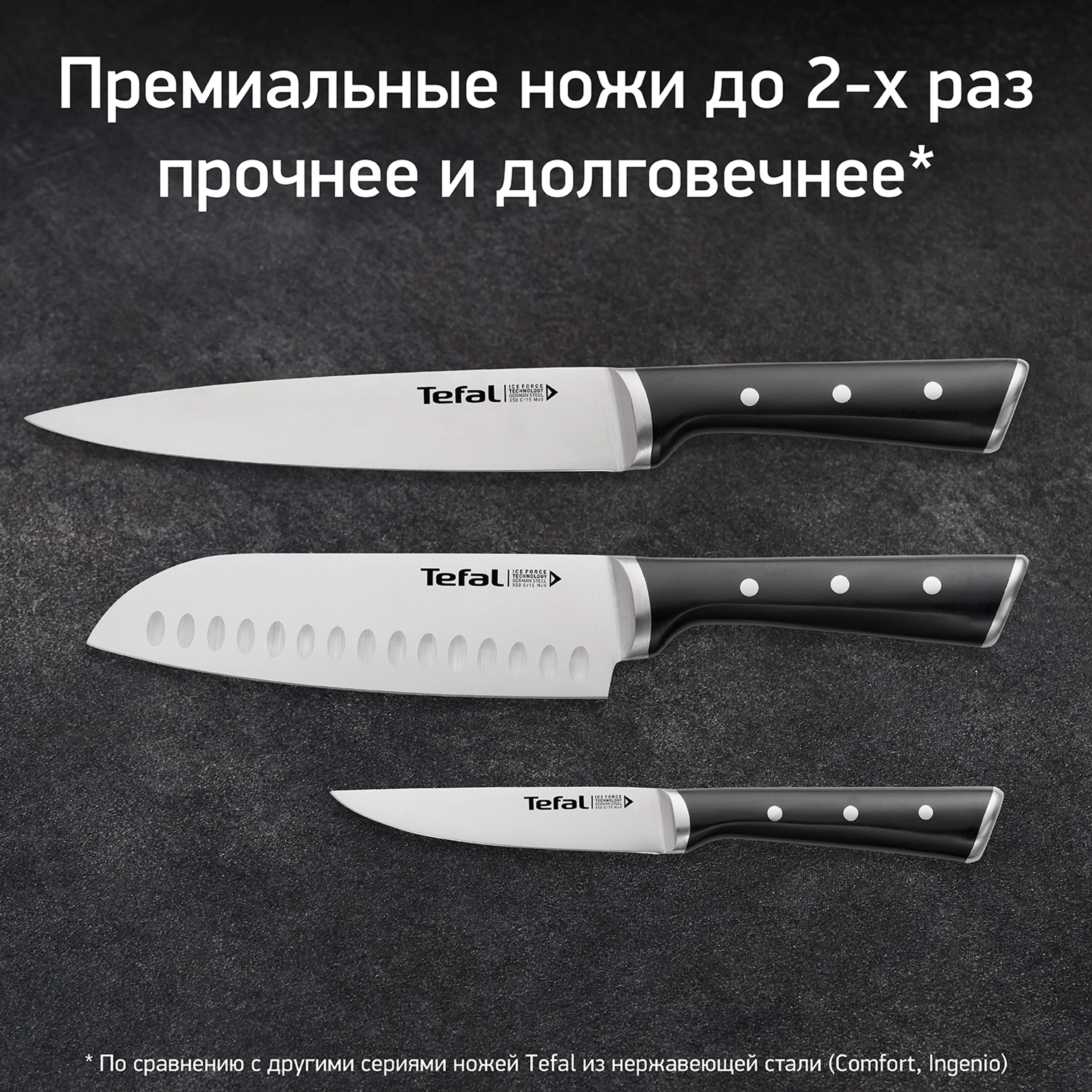 цена на Набор ножей Tefal Ice Force K232S374