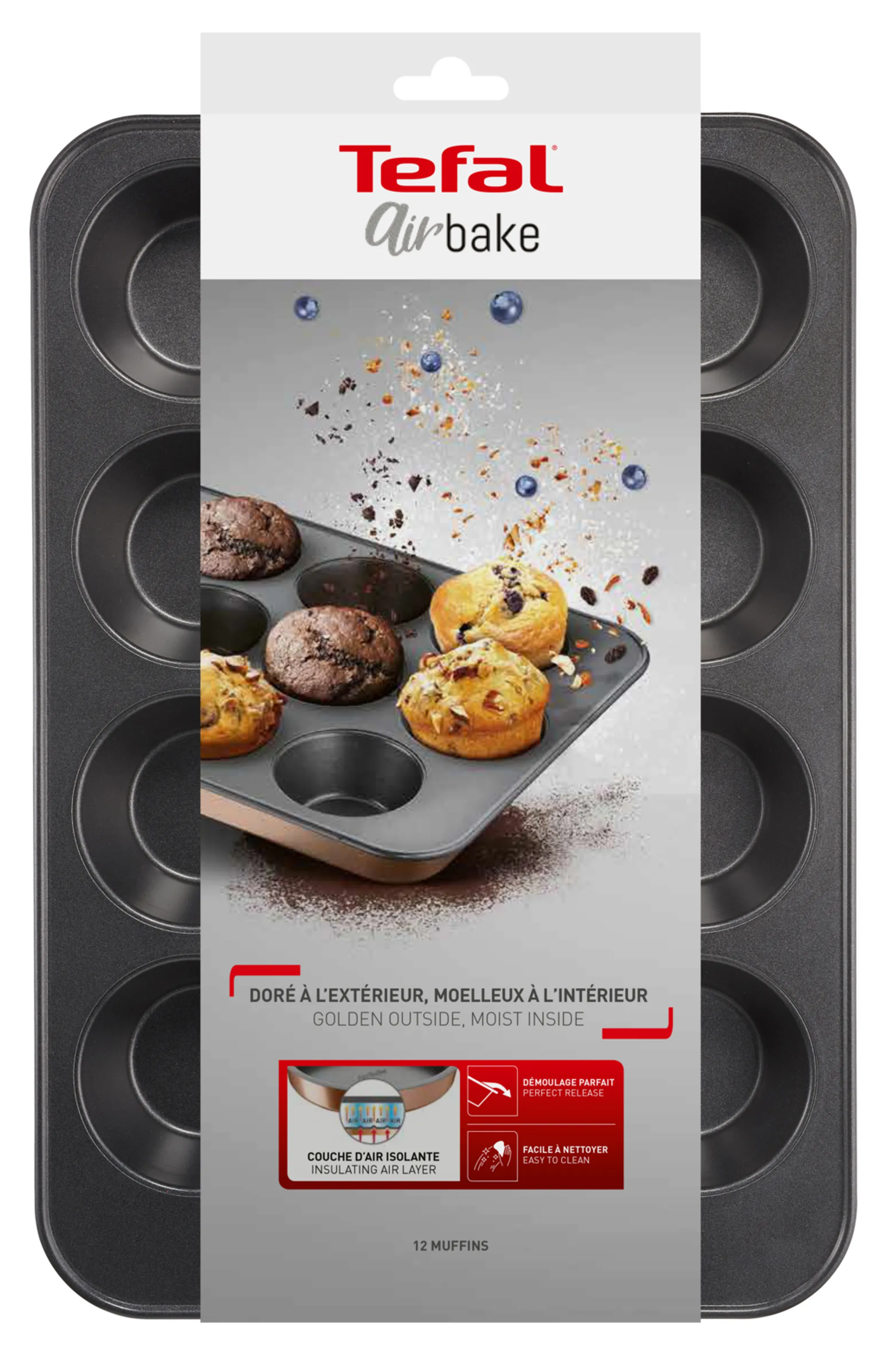 Форма для маффинов Tefal Air Bake 12 шт 29X41cм J2555014