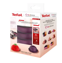 Набор из 3 форм Tefal Creabake Demi-sphere 7,7х3,7 см J3069304