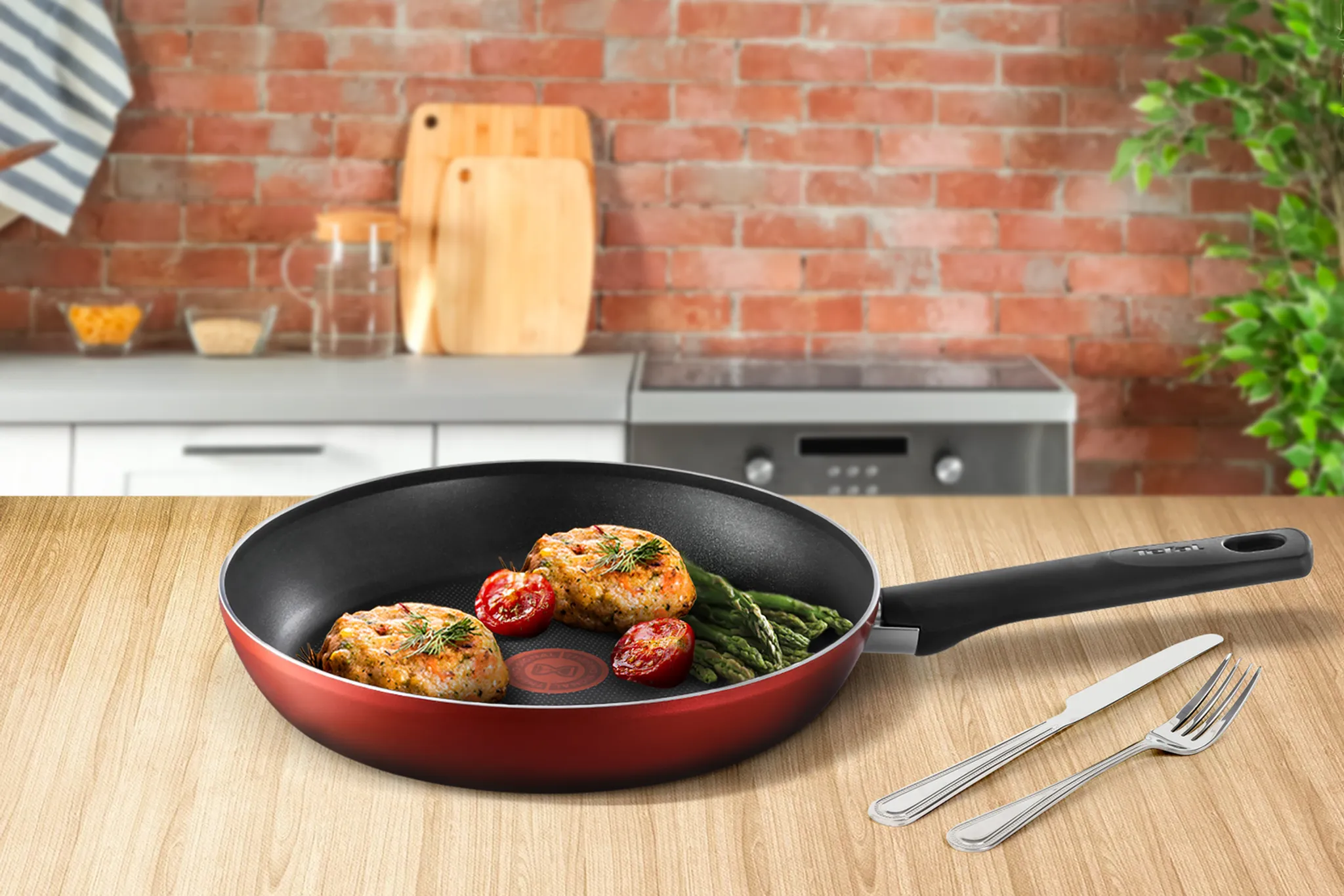 Сковорода Tefal Pure Red 22 см 04214122