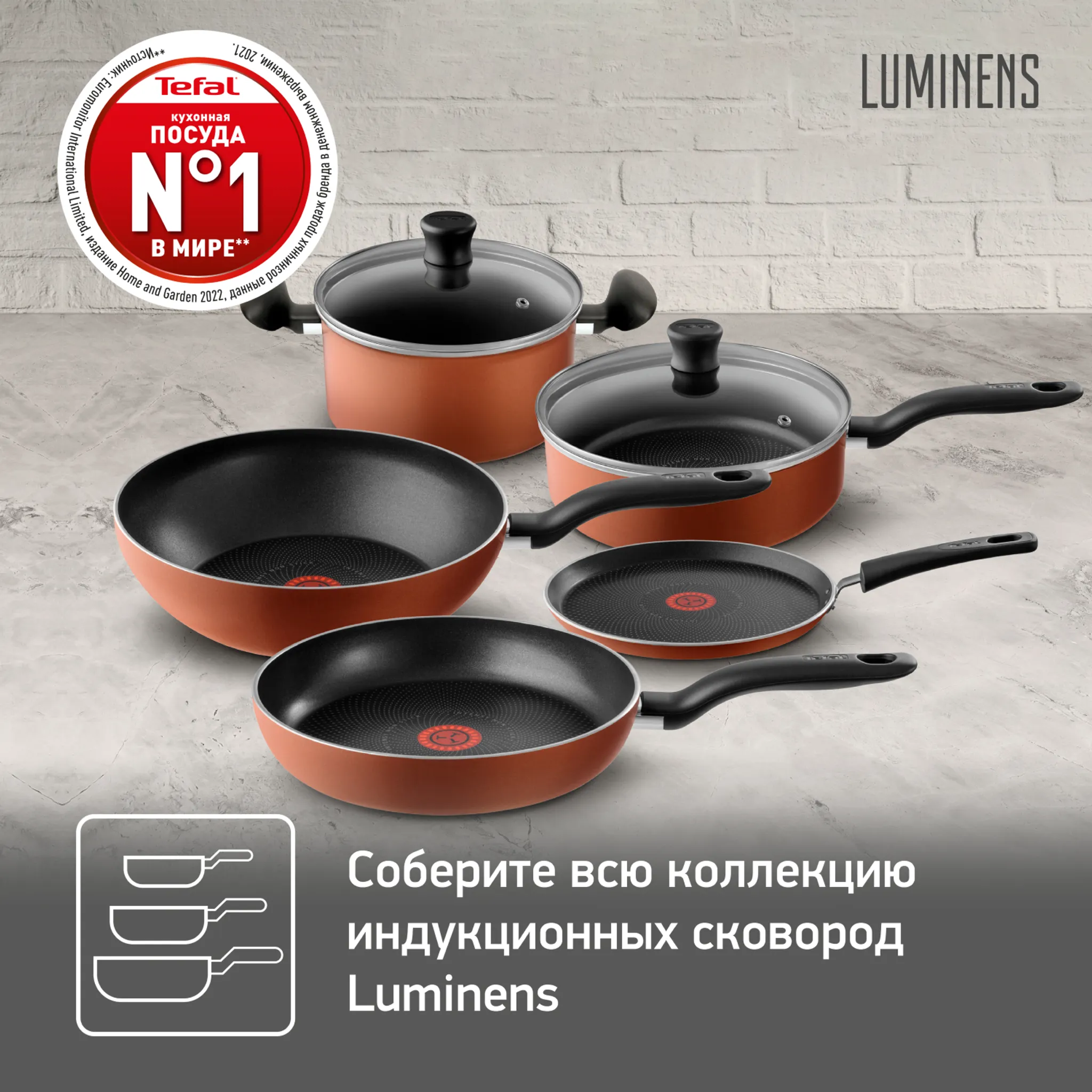 Сковорода Tefal Luminens 22 см 04202122
