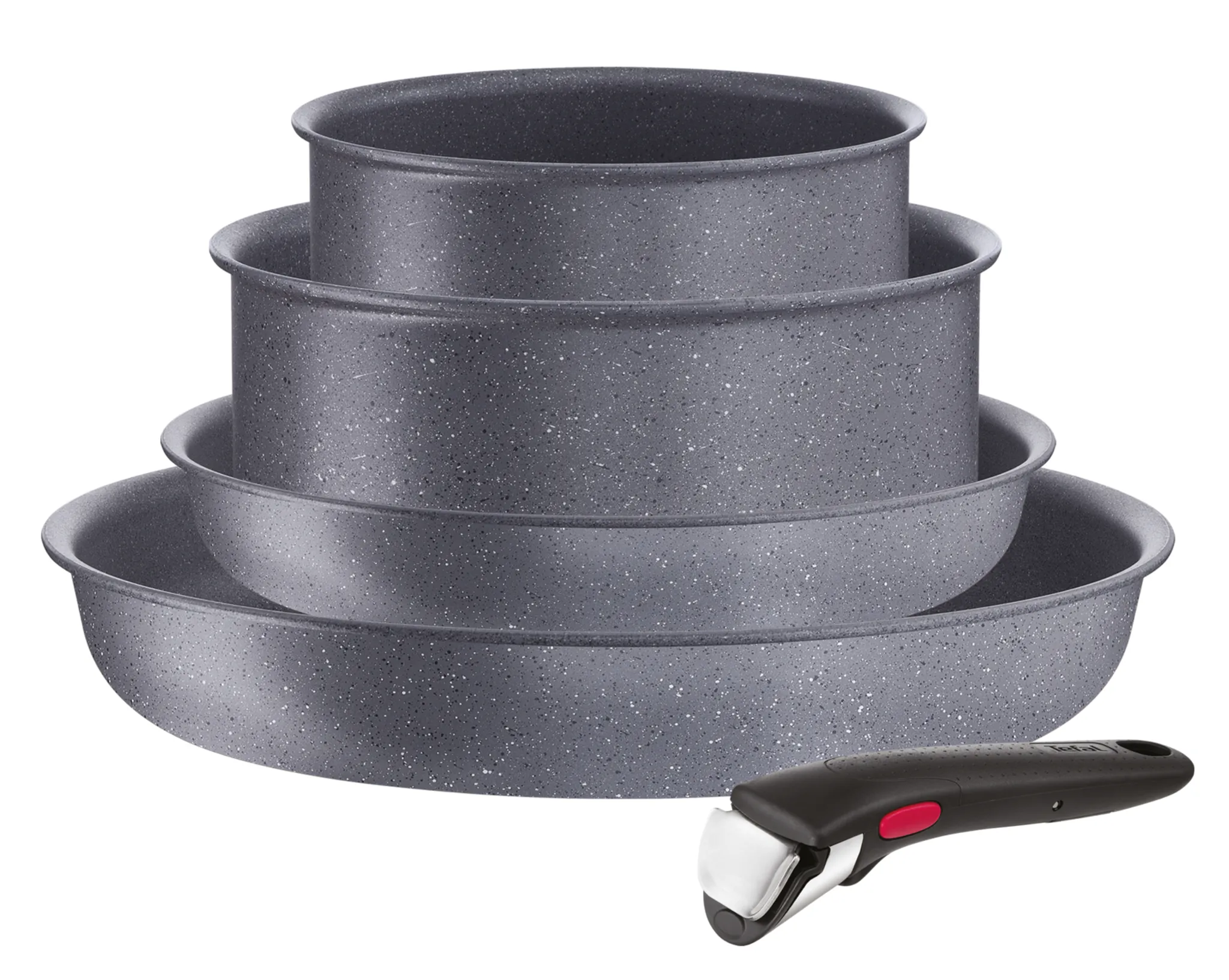 Набор посуды со съемной ручкой Tefal Ingenio Natural Force 5 предметов 16/20/22/28 см L3969053 фото