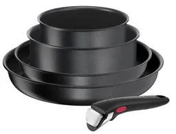 Набор посуды со съемной ручкой Tefal Ingenio Daily Chef Black 5 предметов 16/20/24/28 см L7629102