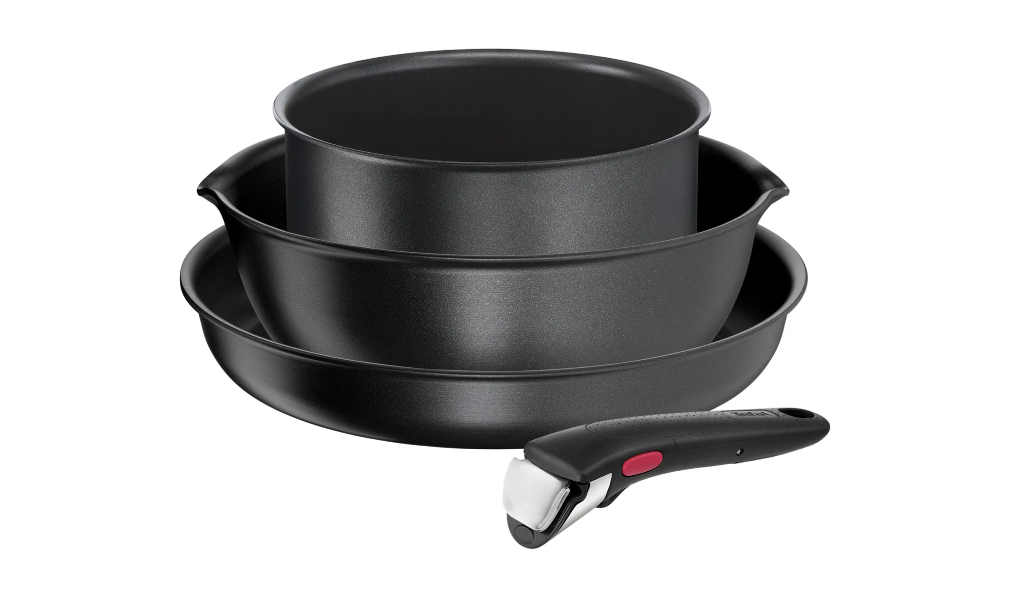 Набор посуды со съемной ручкой Tefal Ingenio Daily Chef Black 4 предмета 18/22/26 см L7629453