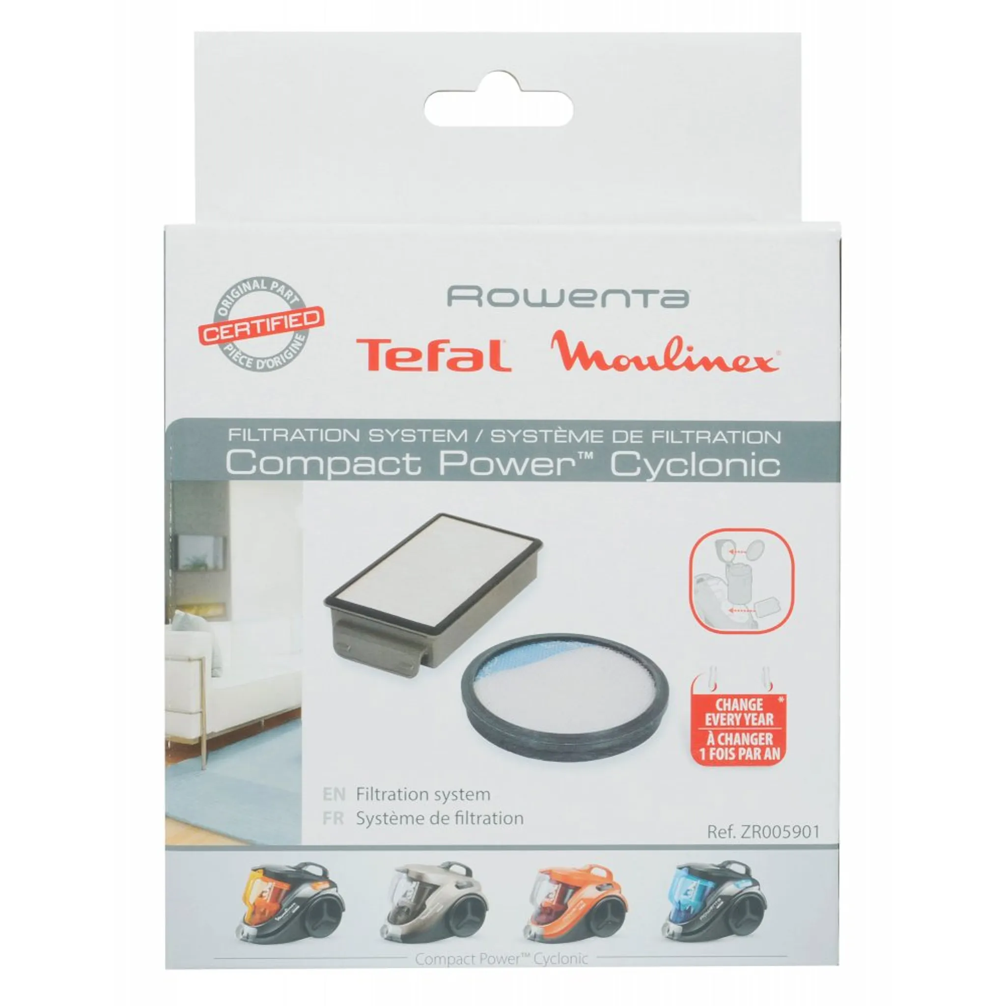 Высокоэффективный фильтр для пылесосов TW37 Tefal ZR005901