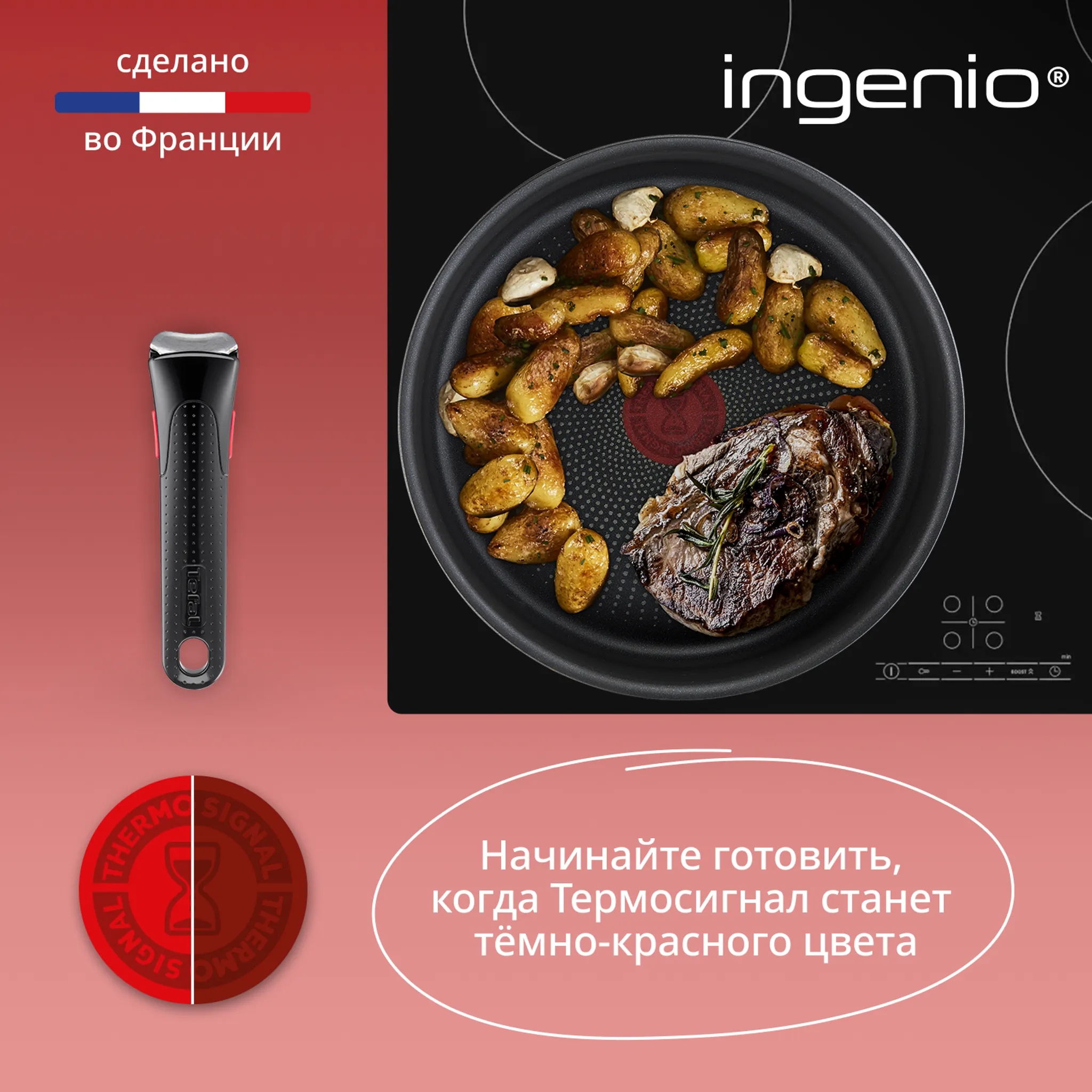 Набор посуды со съемной ручкой Tefal Ingenio Daily Chef Black 10 предметов 16/20/24/24/28 см L7629142
