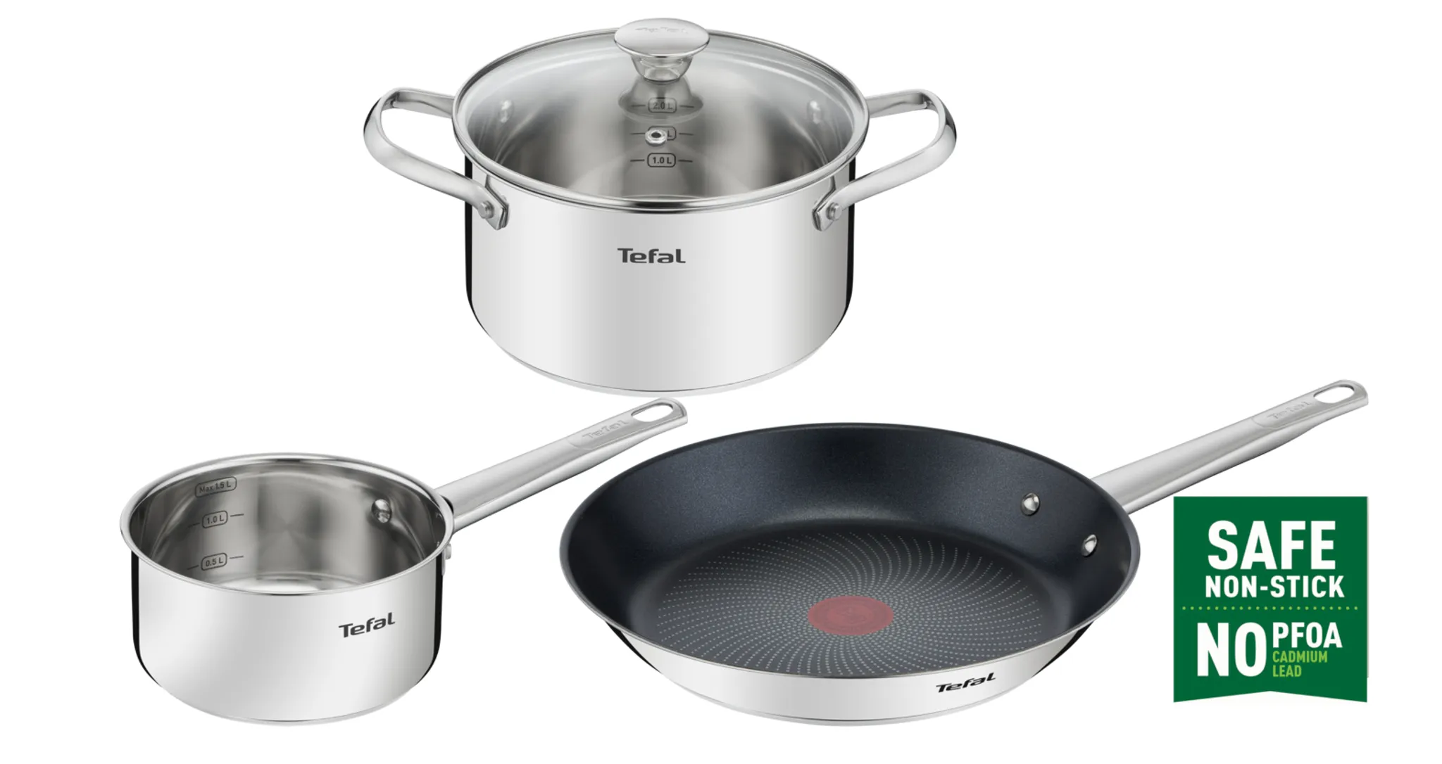 Набор посуды Tefal Cook Eat 4 предмета 16/20/28 см B922S434 фото