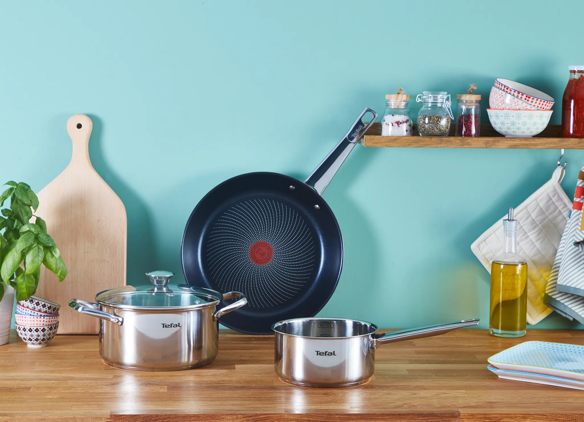 Набор посуды Tefal Cook Eat 4 предмета 16/20/28 см B922S434