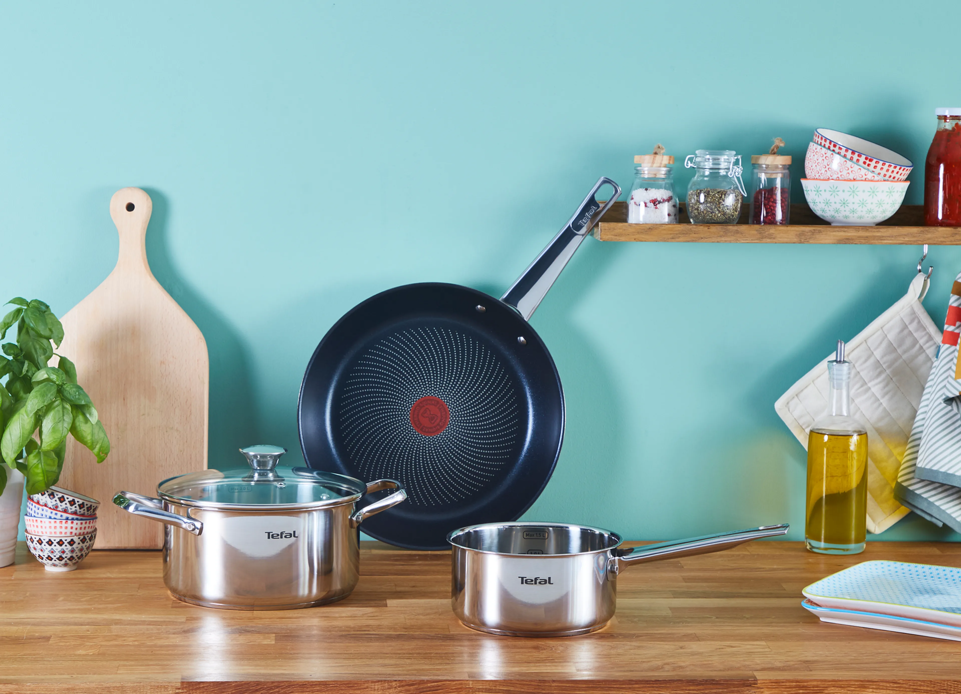 Набор посуды Tefal Cook Eat 4 предмета 16/20/28 см B922S434
