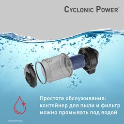 Пылесос с контейнером Tefal Cyclonic Power TW1931RH