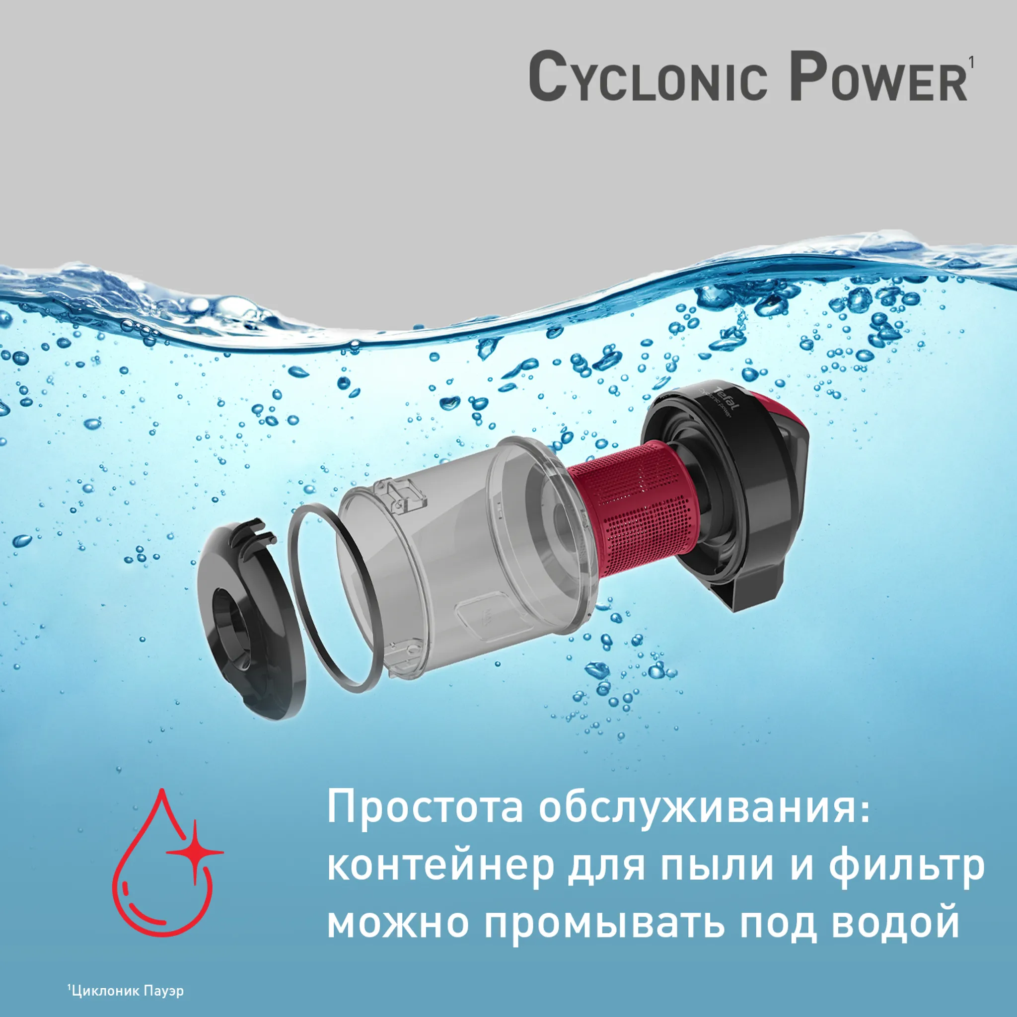 Пылесос с контейнером Tefal Cyclonic Power TW1923RH