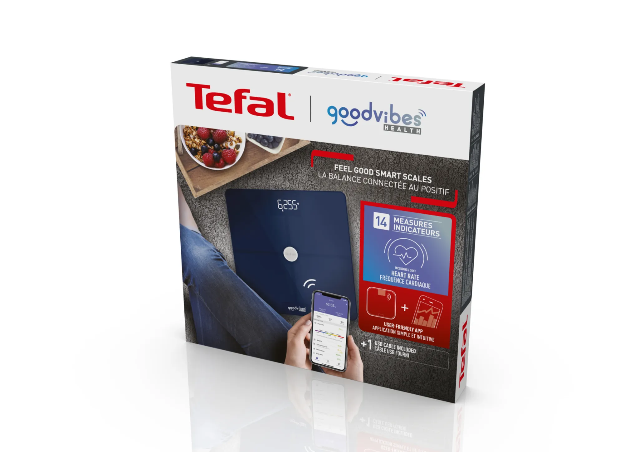 Умные весы Tefal Goodvibes Smart BM9661S1