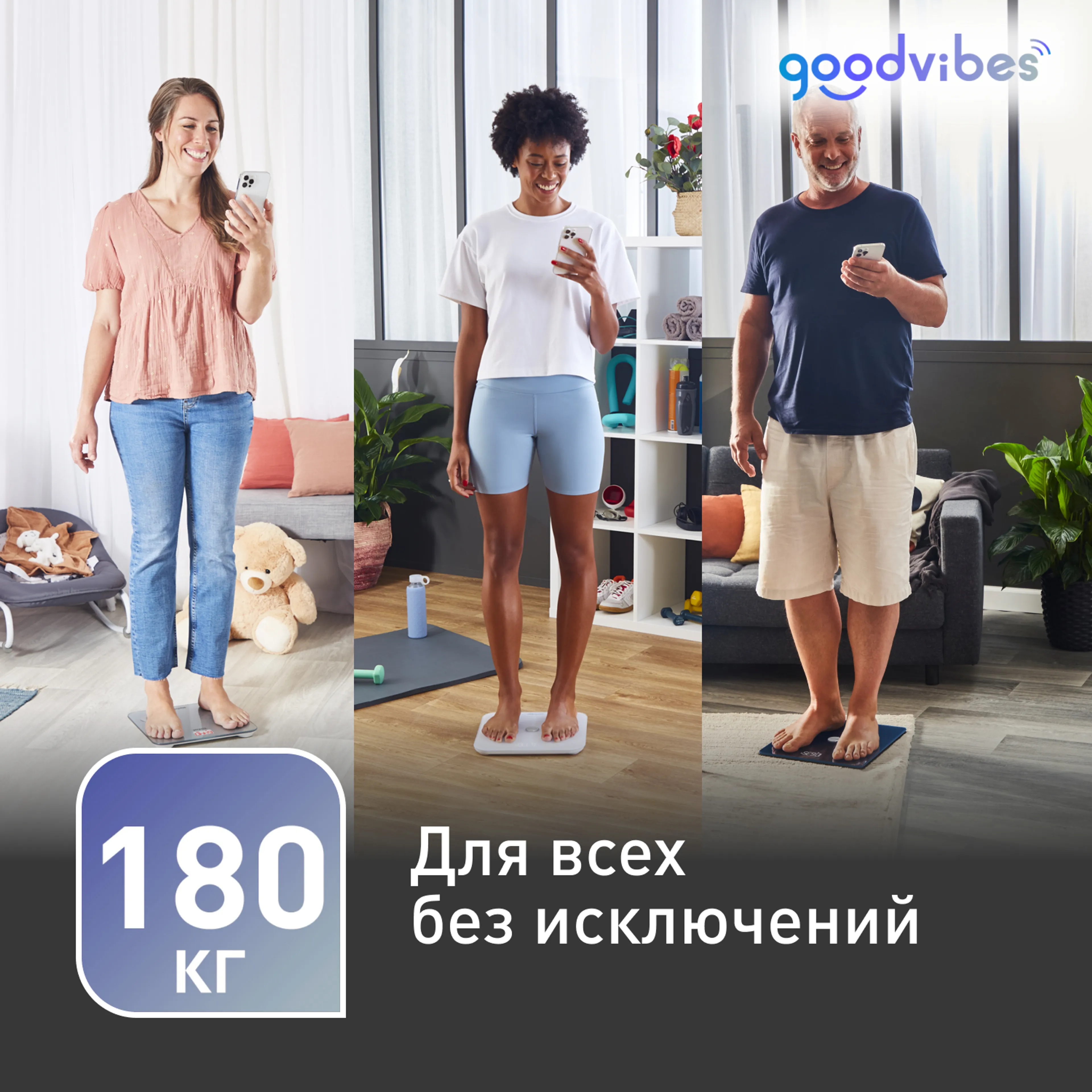 Умные весы Tefal Goodvibes Smart BM9661S1