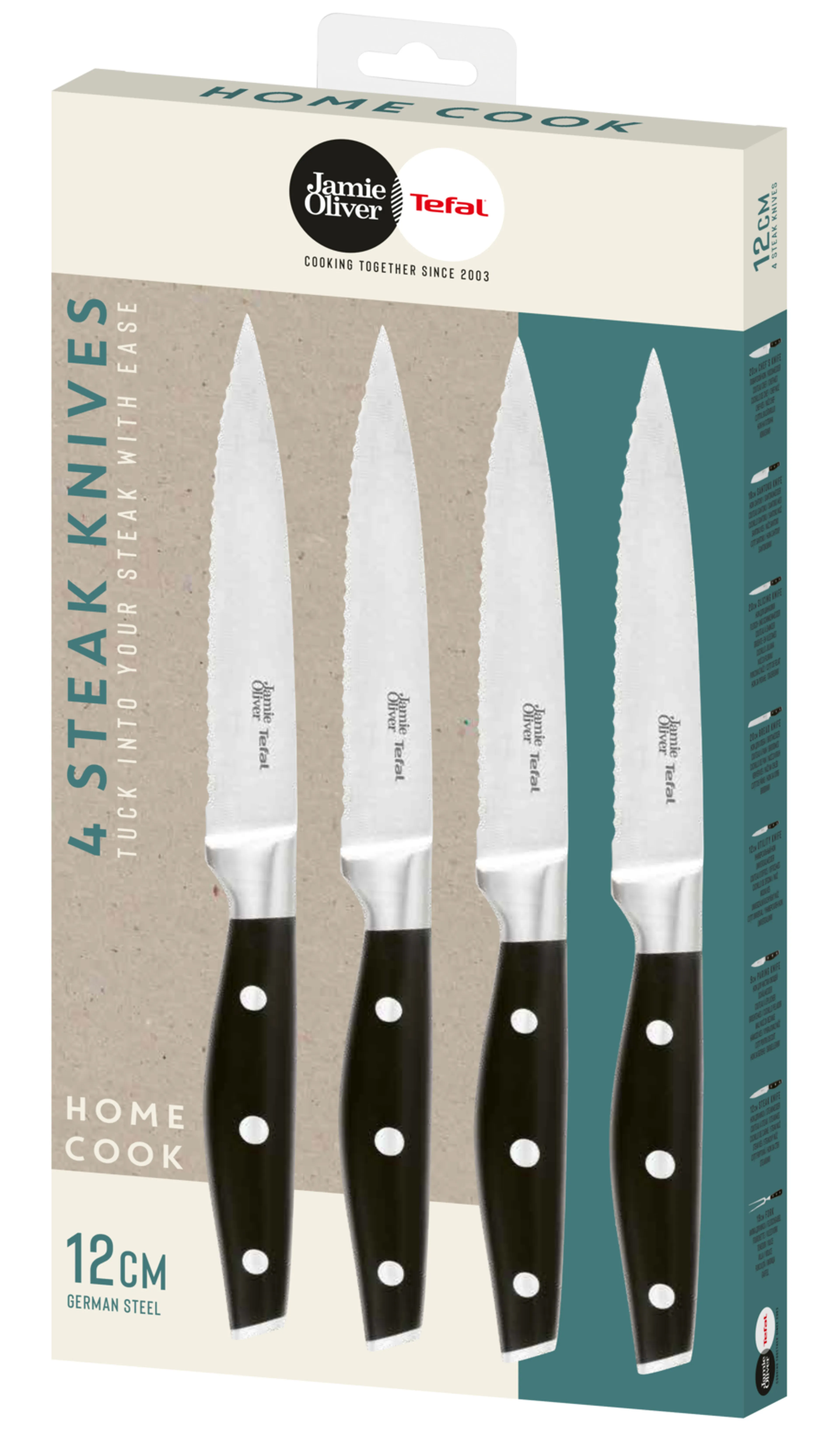 Набор ножей для стейка Tefal 4 предмета Jamie Oliver 12 cм K2670849
