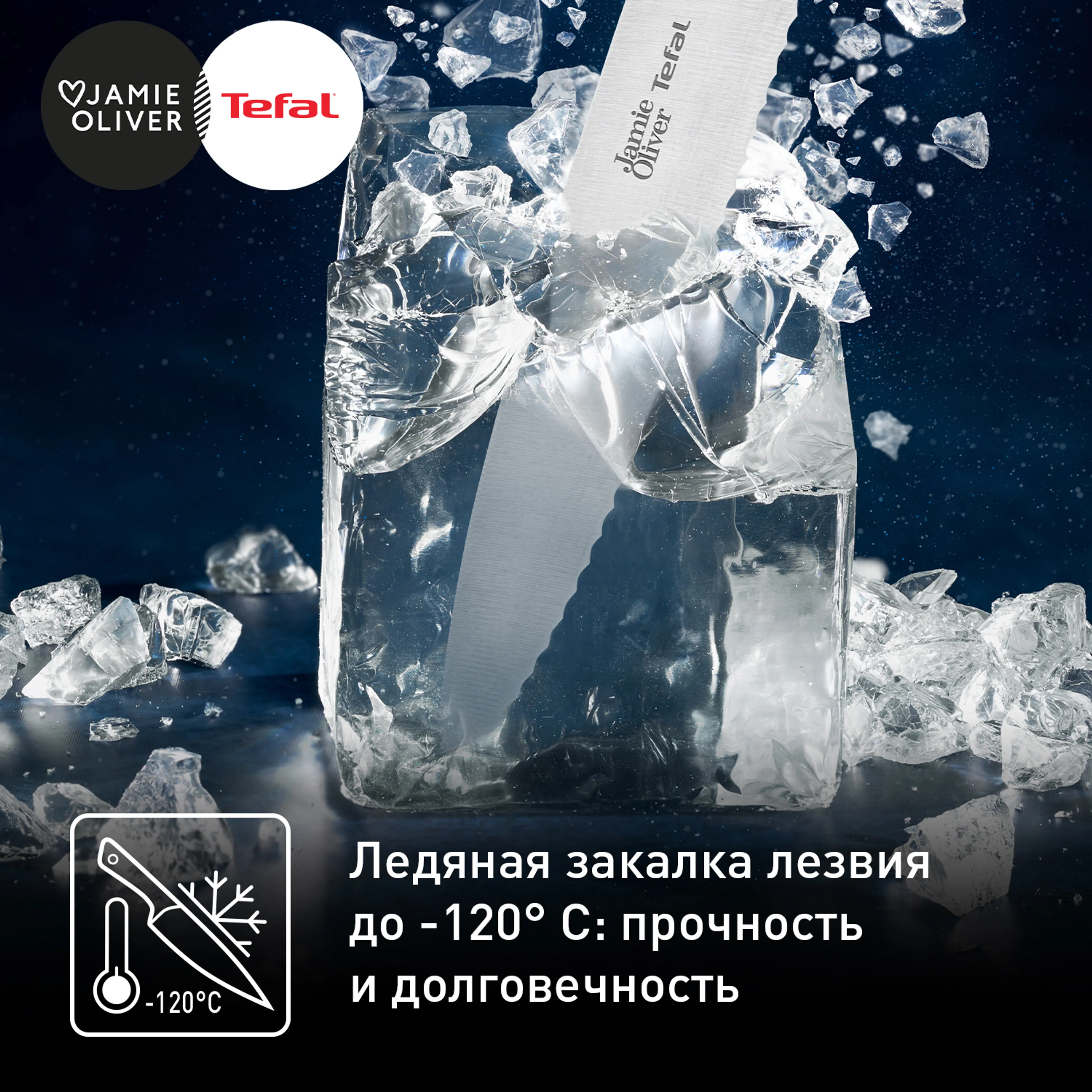 Набор ножей для стейка Tefal 4 предмета Jamie Oliver 12 cм K2670849