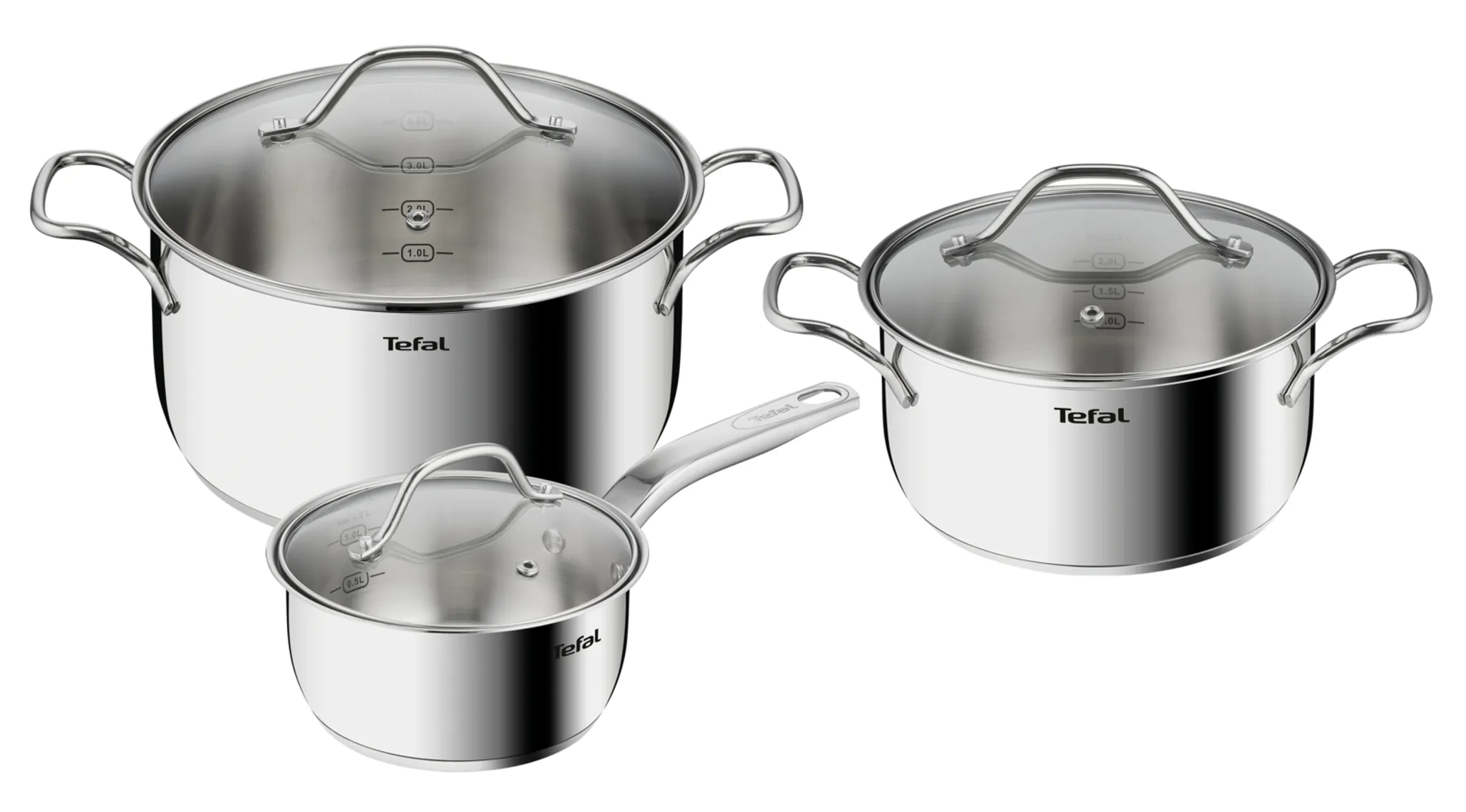 Набор посуды Tefal Intuition 6 предметов 1,3/2,9/5л 16/20/24см B864S674 фото